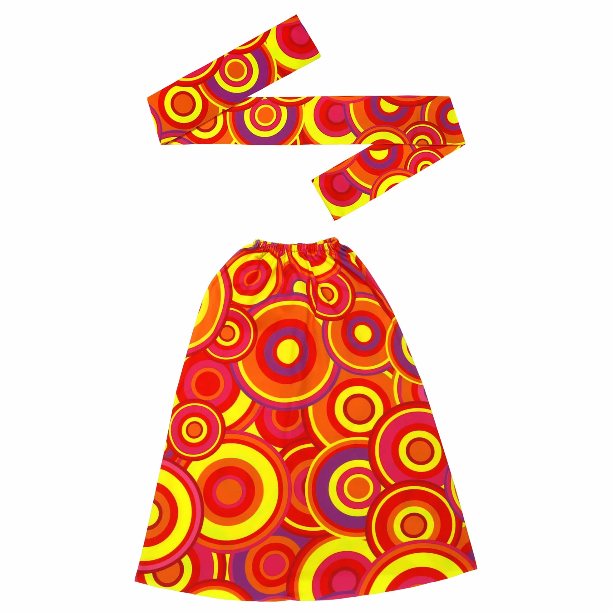 W WIDMANN MILANO Party Fashion - Zestaw hipisowski lat 60-tych / 70., opaska na czoło i mankiety, hipisowie, reggae, Flower Power