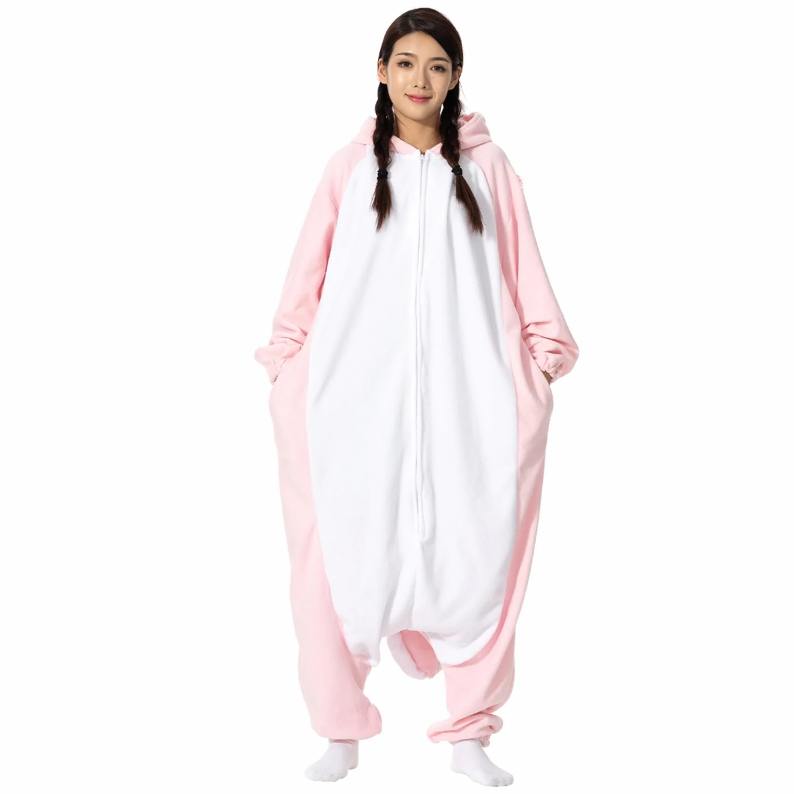 LANFAN Piżama jednoczęściowa dla dorosłych, kostium zwierzęcy unisex, cosplay, kombinezon na Halloween, bielizna nocna dla kobiet i mężczyzn