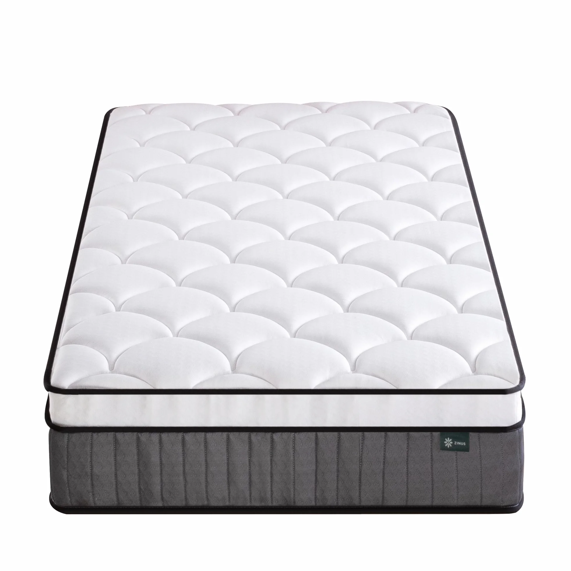 Zinus Materac hybrydowy, Memory Foam, biały, pojedynczy