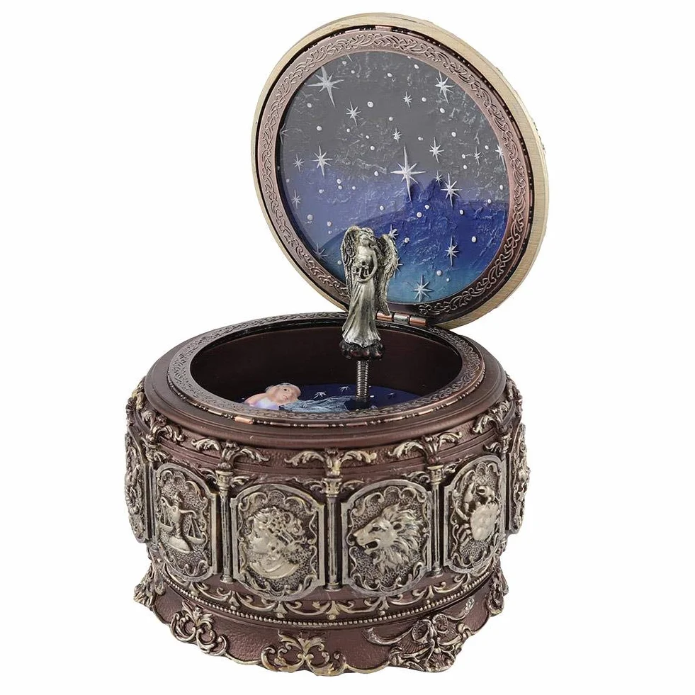 MAGT Vintage pozytywka, 12 konstelacji, konstelacja, obrotowa, LED, klasyczna pozytywka, prezent