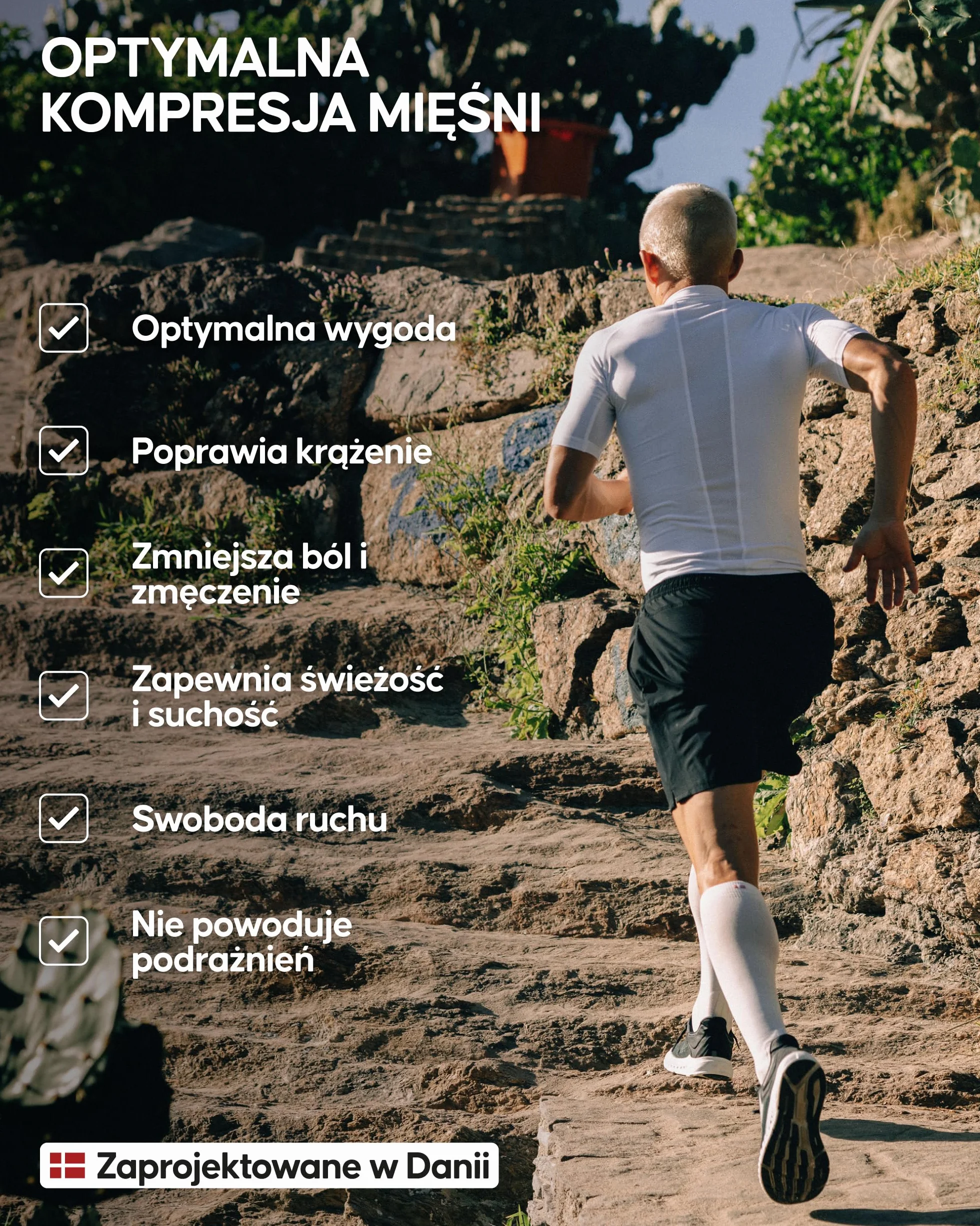DANISH ENDURANCE Męska Koszulka Kompresyjna z Krótkim Rękawem, Szybkoschnąca Bluzka Dopasowana, z Oddychającą Siateczką, na Siłownię, do Biegania, 2-Pack