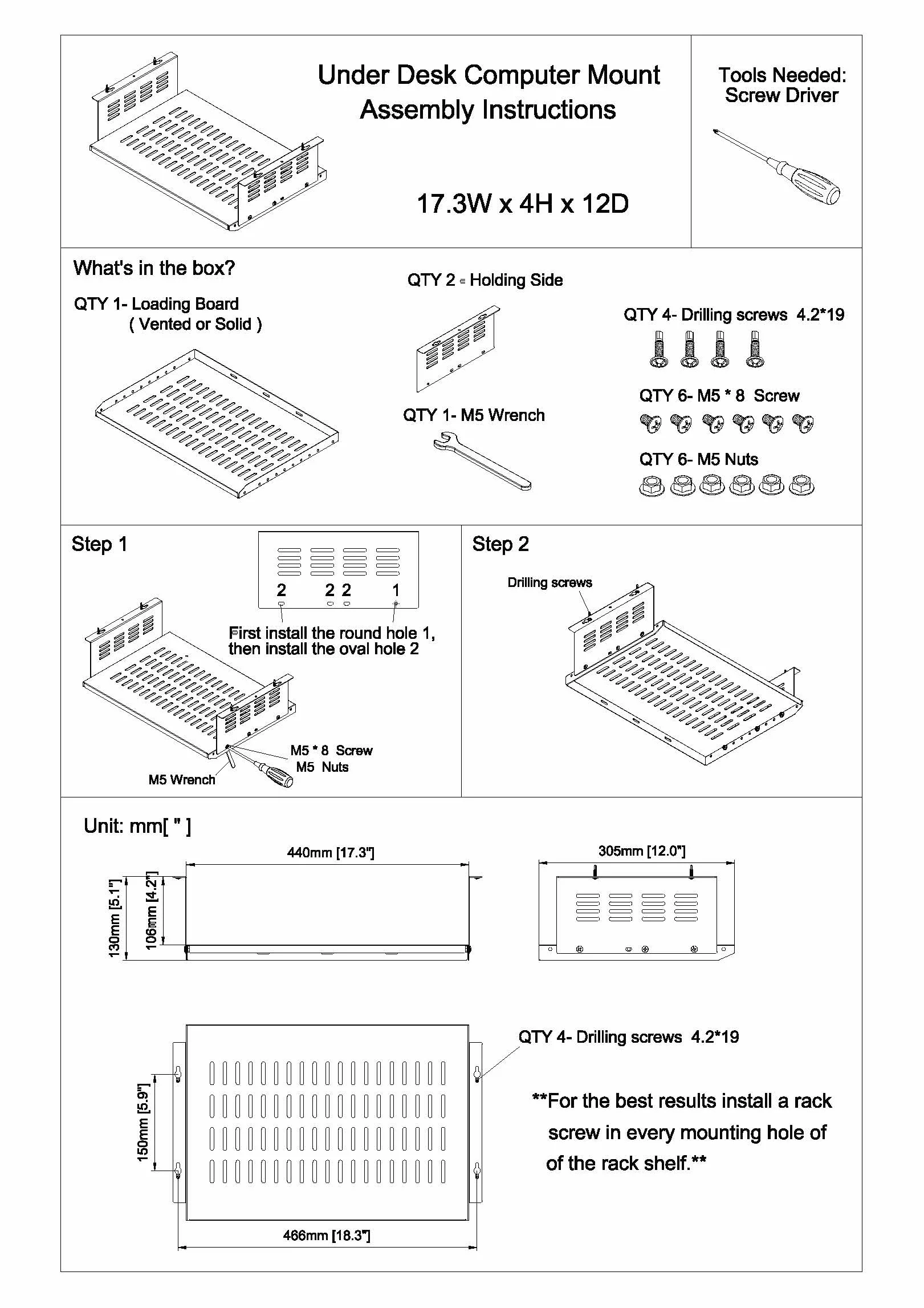 Uchwyt pod biurko do komputerów SFF i PC, 43x10x30 cm, kompatybilny z PlayStation 4 PS4 Slim PS4 Pro