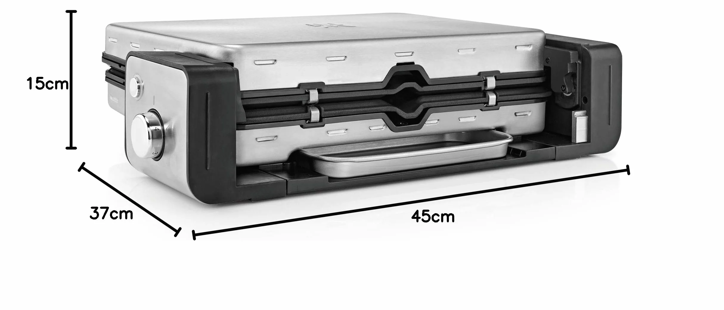 Wmf Lono Lono Grill Kontaktowy, Srebrny/Czarny, 45 x 37 x 15 cm