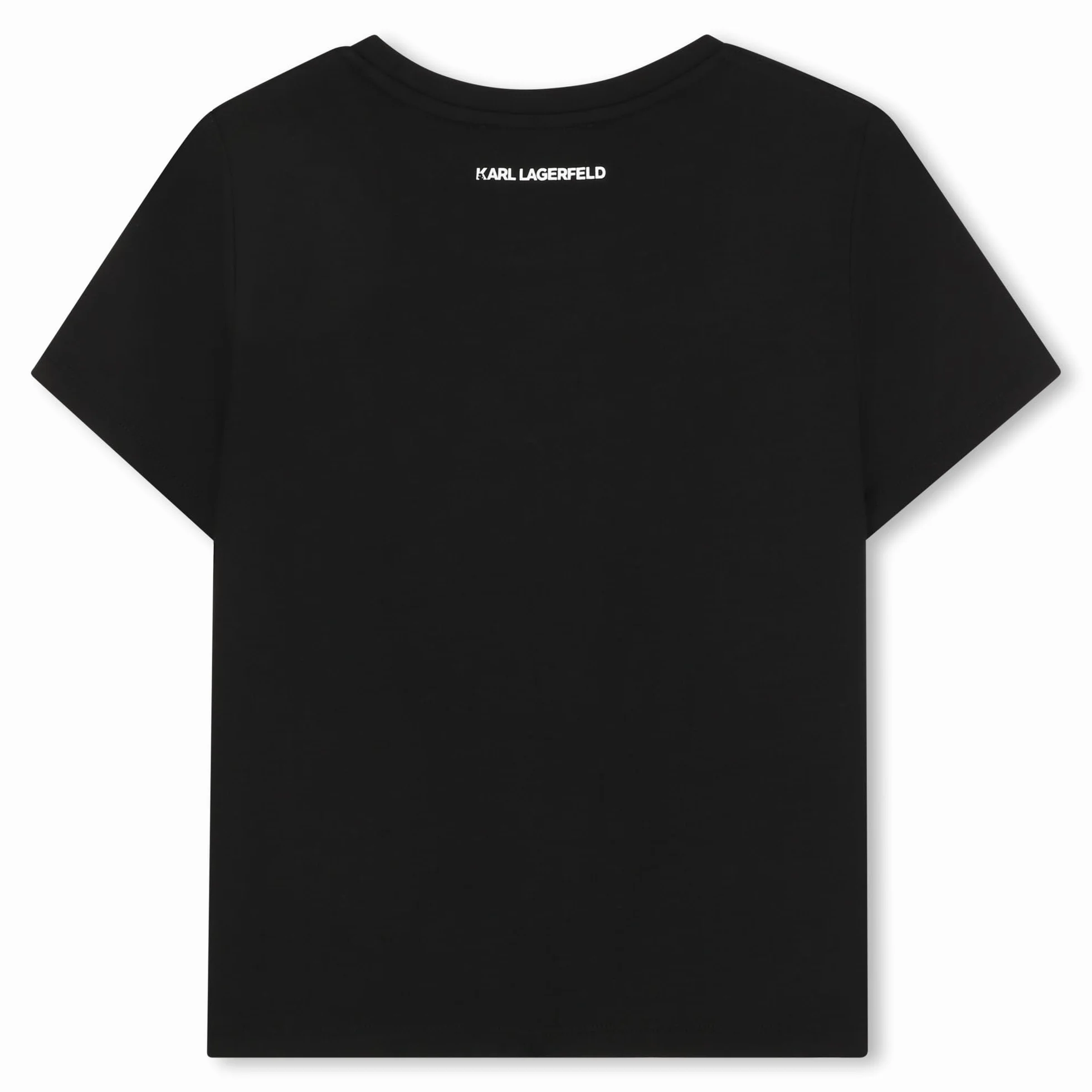 KARL LAGERFELD T-shirt dziewczęcy, Z30944, Czarny, 6 Lat