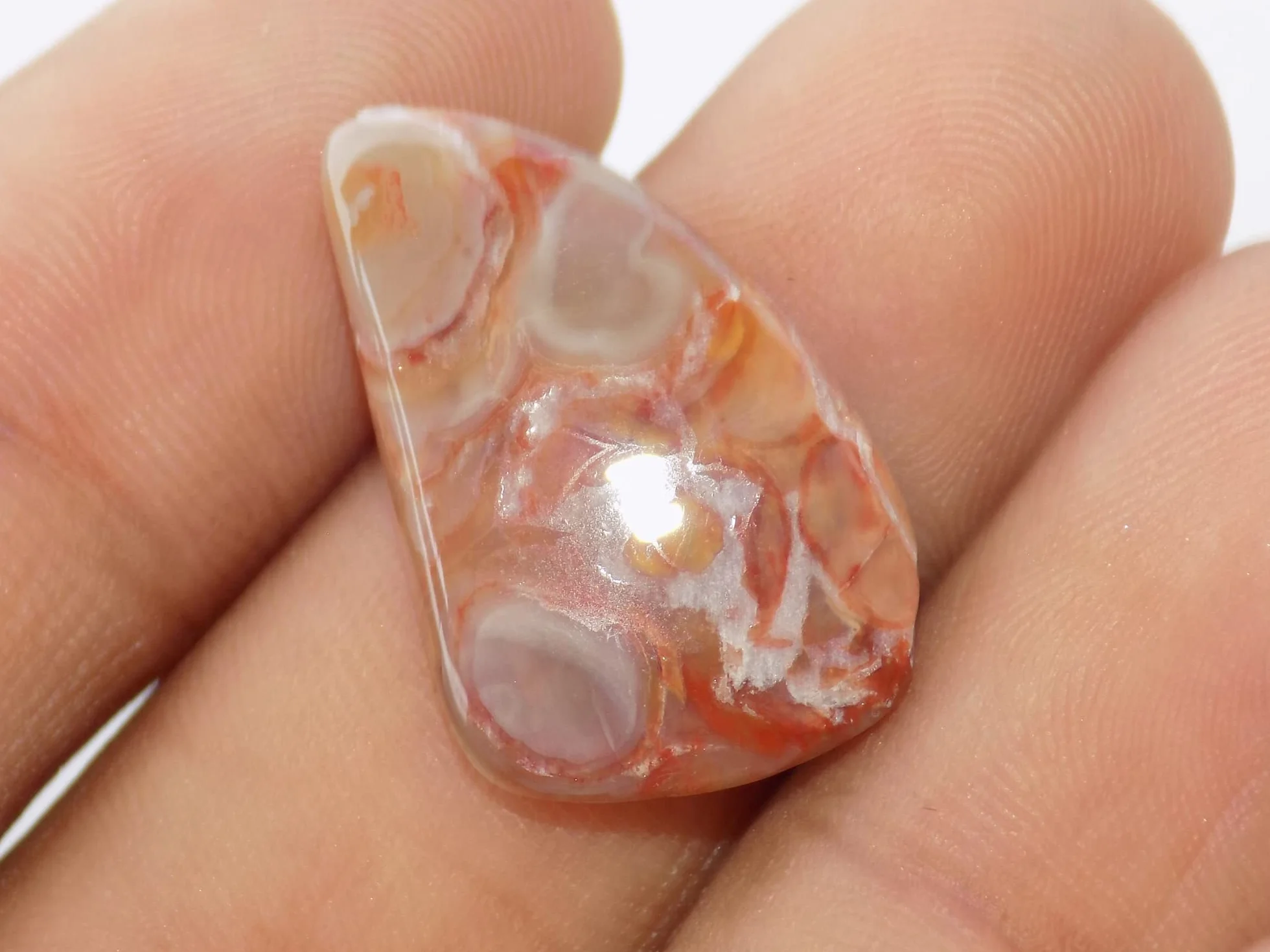 Szalony koronkowy agat kamień szlachetny, fantazyjny kształt 24 x 17 x 4 mm, 11 ct designerski koronkowy agat graficzny kamień SC-3239, 24x17x4mm, kamień szlachetny, szalony agat koronka