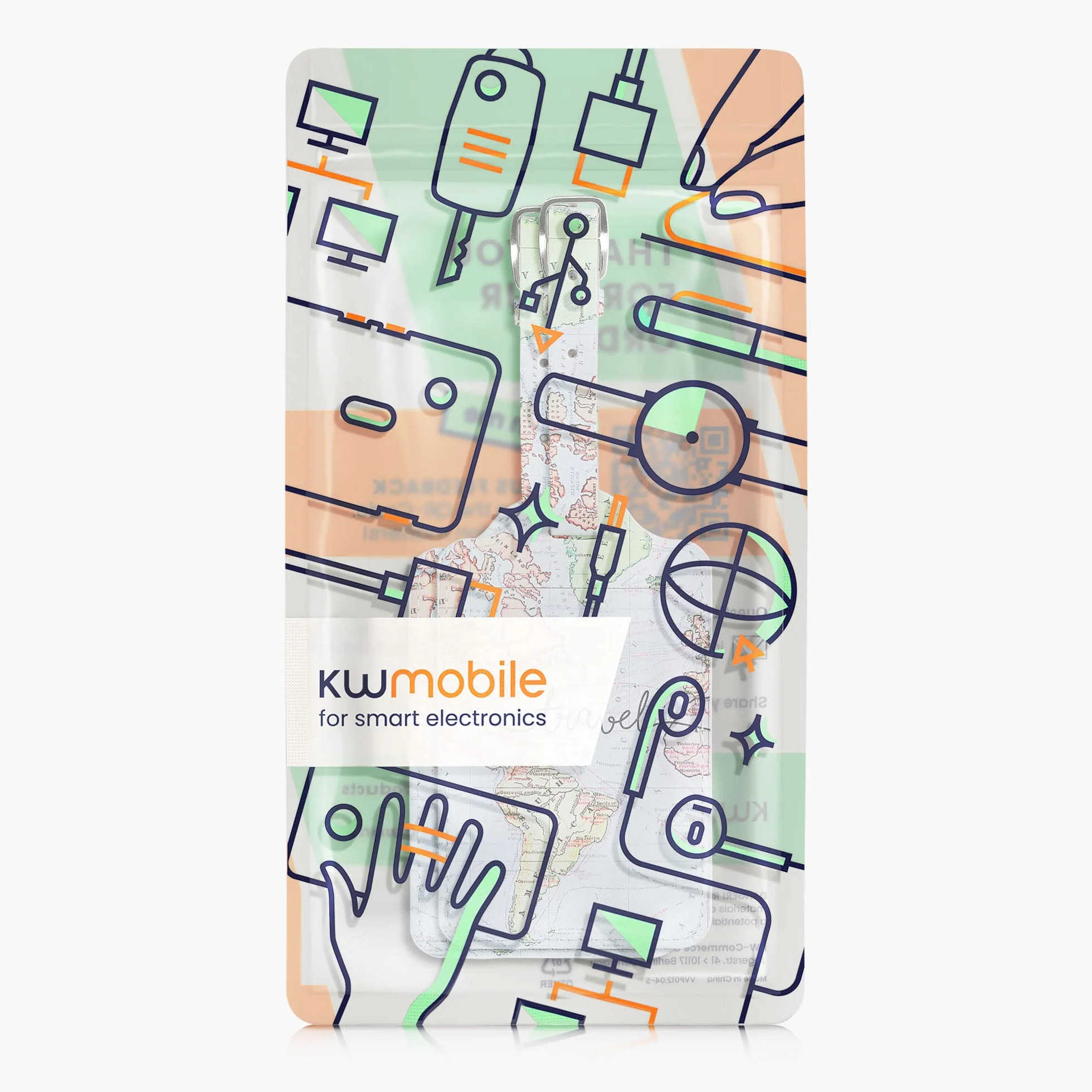 Kwmobile 2X Zawieszka do walizki z nazwą i adresem - etykieta na walizce, plecaku szkolnym, bagażu podróżnym - zawieszka do bagażu czarna, Napis Travel czarny wielokolorowy, 11 x 7 cm