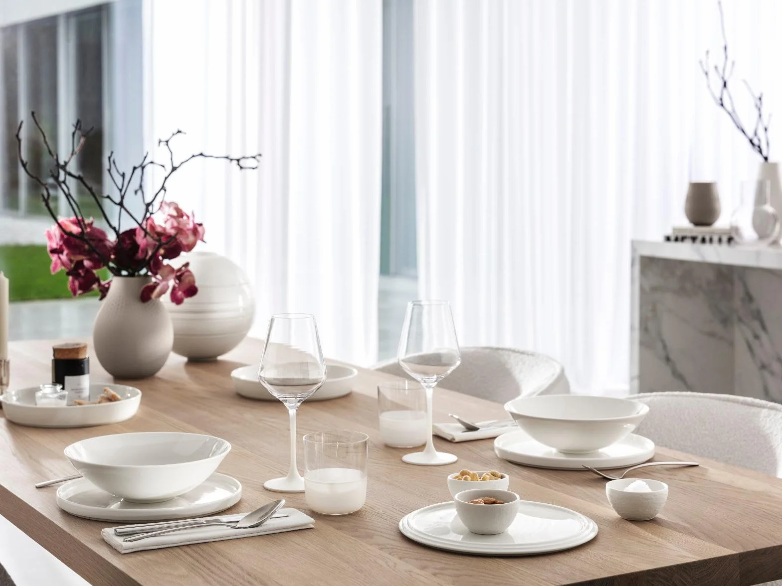 Villeroy und Boch Manufacture Rock Blanc miska, 28,7 cm, porcelana premium, biała