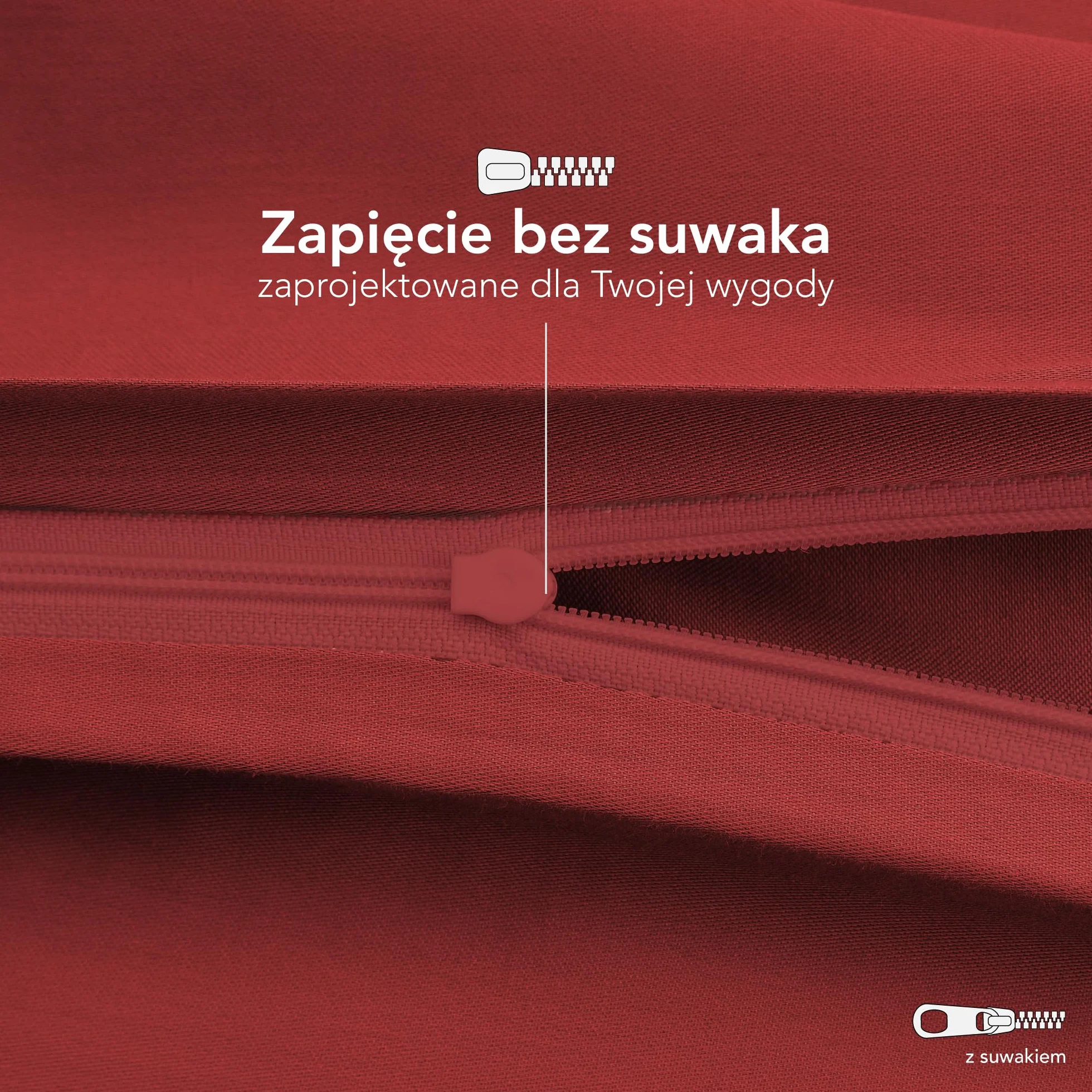 Dreamzie Poszewek na Poduszki (Zestaw 2) - Czerwony - na poduszki 50 x 70 cm - 100% bawełna dżersej 150 g/m2 - poszewka na poduszkę - odporna i hipoalergiczna