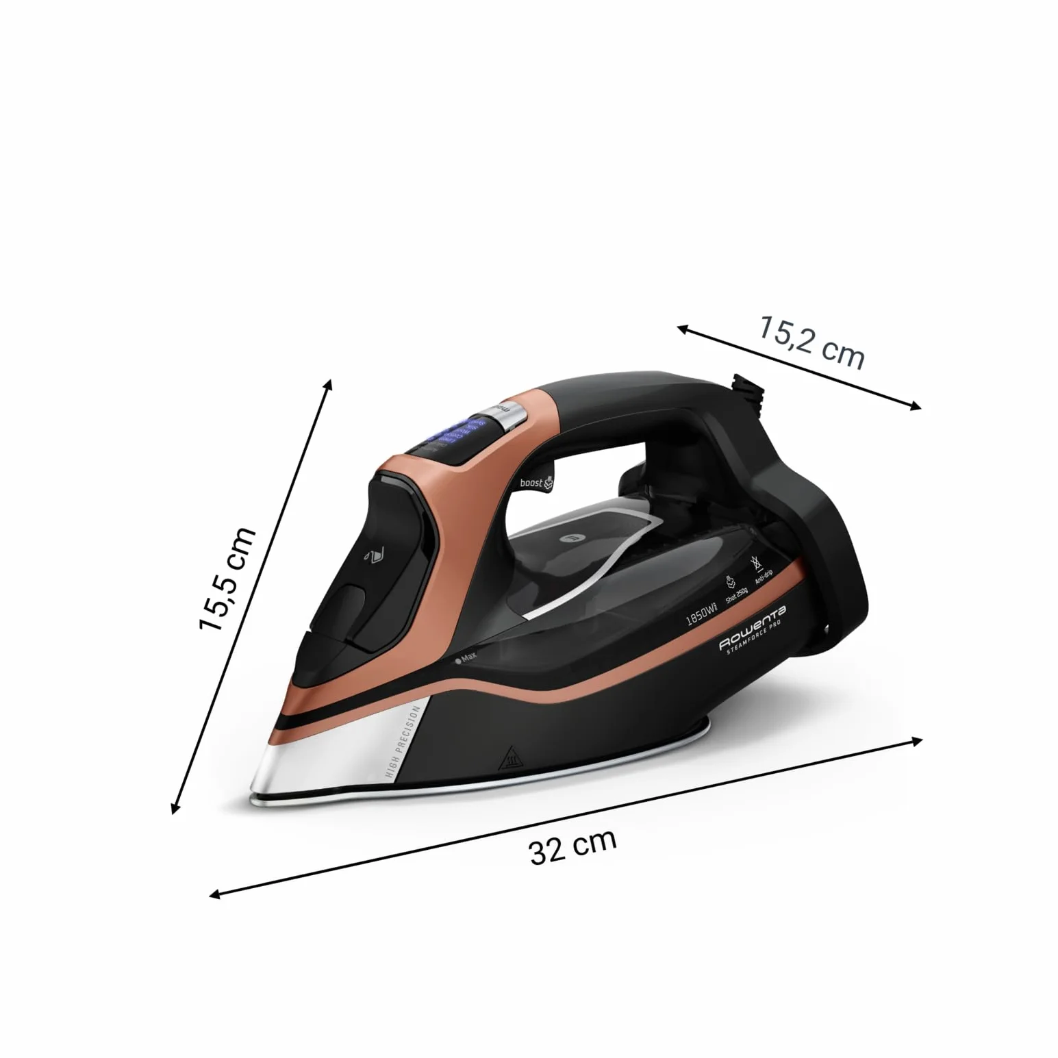 Rowenta Steamforce Pro żelazko parowe 3200 W 350 ml 300 g/min antykamieniowy automatyczne wyłączanie DW9520