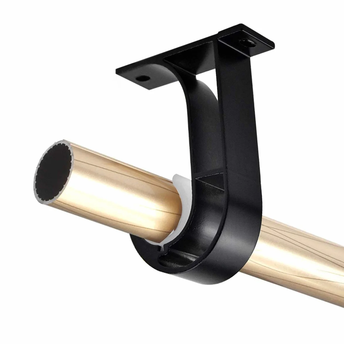 Uchwyt do Zasłony Sufitowy i Ścienny ze Stopu Aluminium 28 mm Czarny