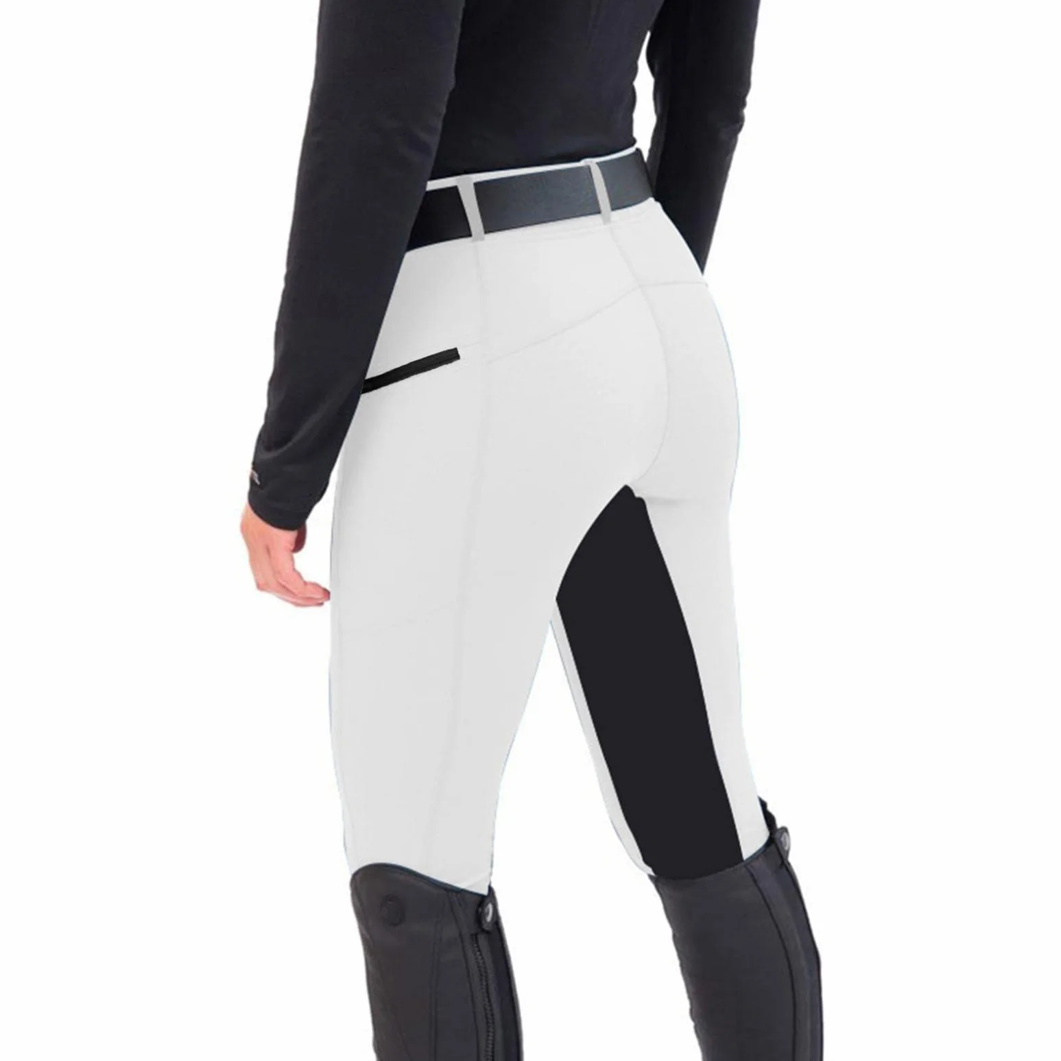 Damskie bryczesy sportowe spodnie do jazdy konnej, spodnie outdoorowe z wysoką talią, legginsy do jazdy konnej, pełne obszycie, legginsy ze stretchu, damskie spodnie do jazdy konnej