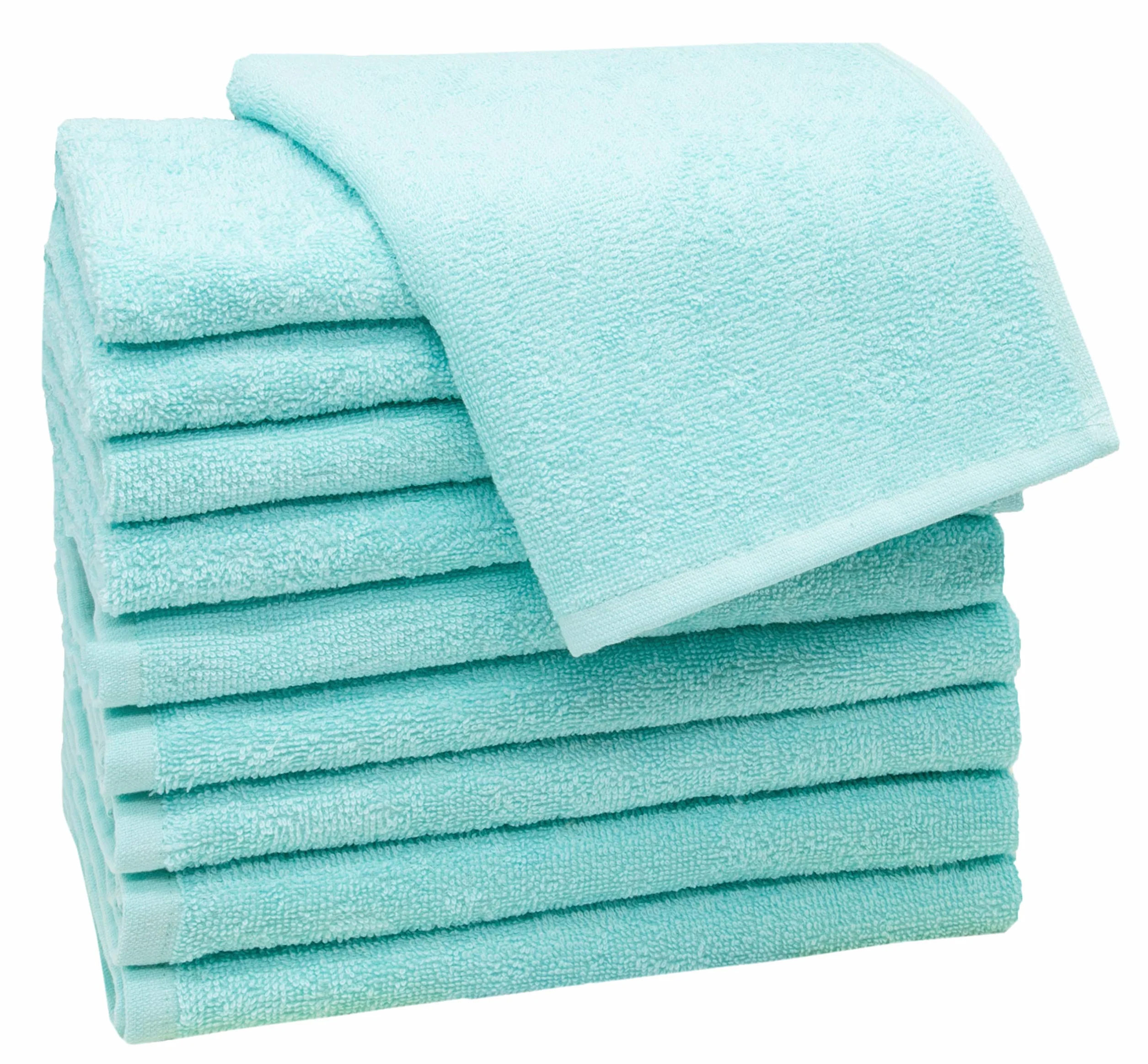 ZOLLNER Ręczniki Frotte Bawełniane 30x50 cm 400 g/m2 Zestaw 10 Sztuk Miętowe
