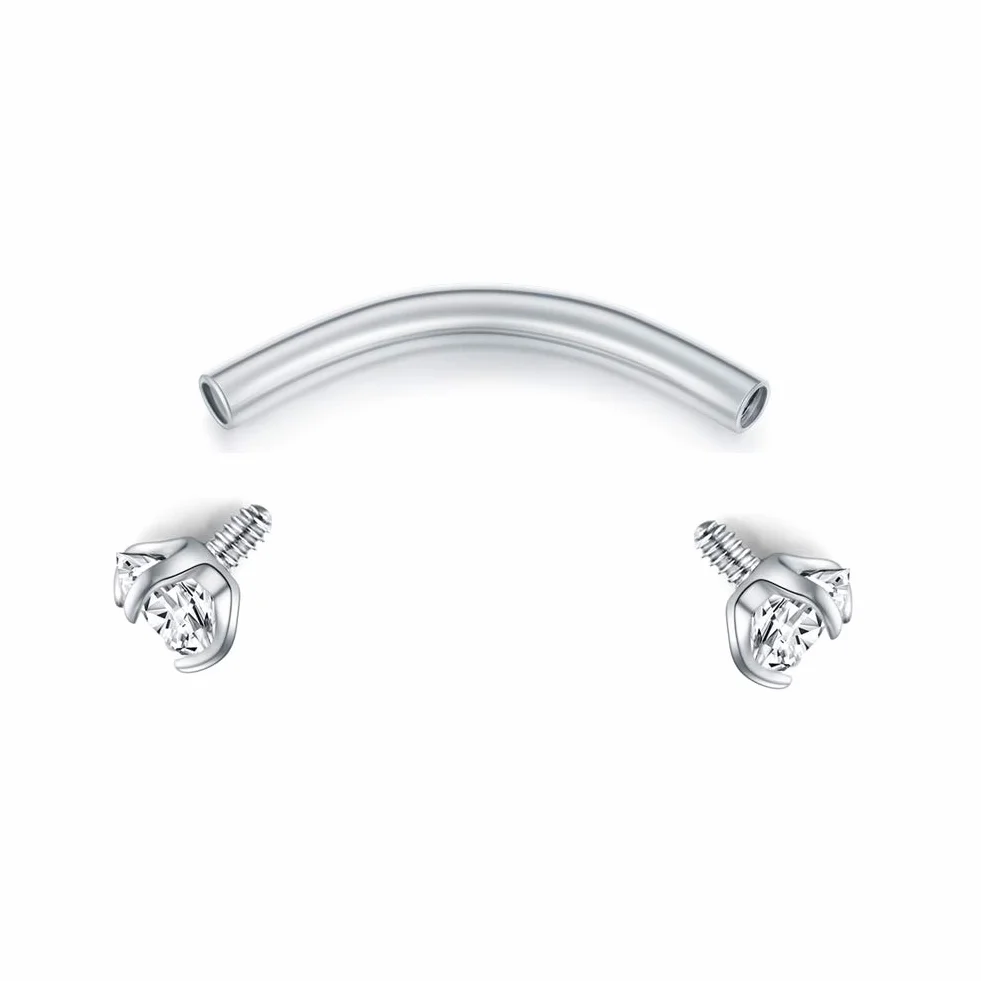 MODRSA Rook Kolczyk ze stali nierdzewnej 16G zakrzywiony kolczyk sztanga warga brwi brzuch pierścienie helix tragus stokrotka kolczyki piercing wieża piercing biżuteria