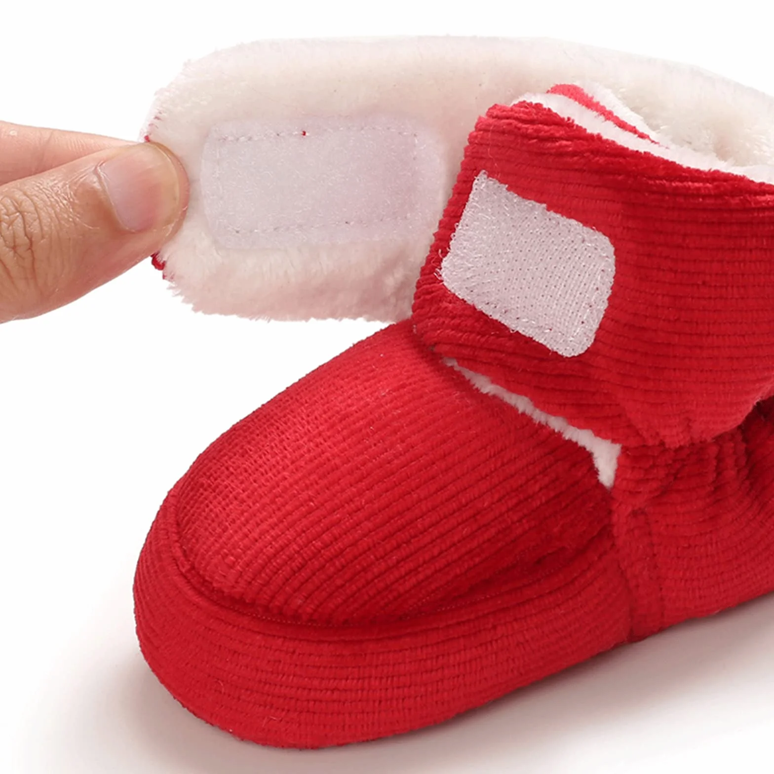 Buty polarowe dla noworodków, zimowe, ciepłe, antypoślizgowe, miękkie podeszwy, buty zimowe, śliczne regulowane buty do raczkowania, buciki dla małych dzieci, dziewcząt, chłopców, rozm. 0-18 miesięcy