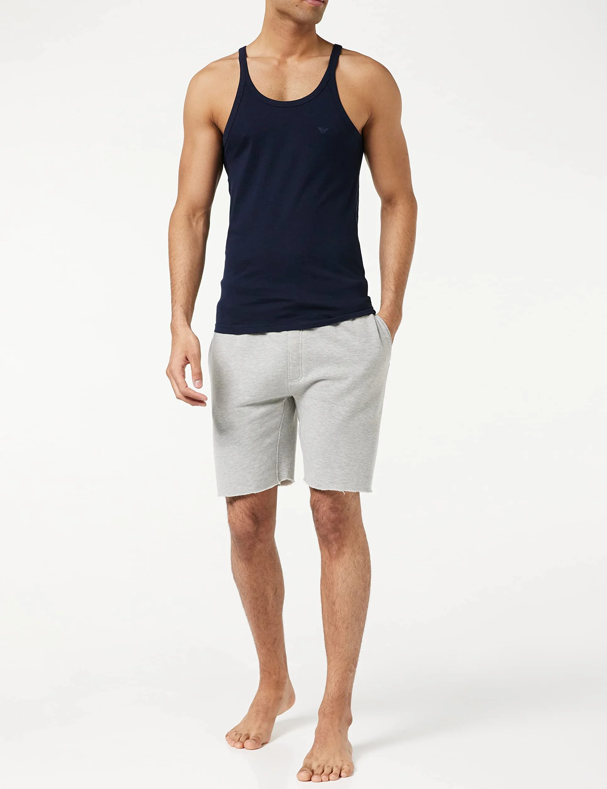 Emporio Armani Underwear Męski top do piżamy typu Tank Pure Cotton, biały, M (2 sztuki), biały, M