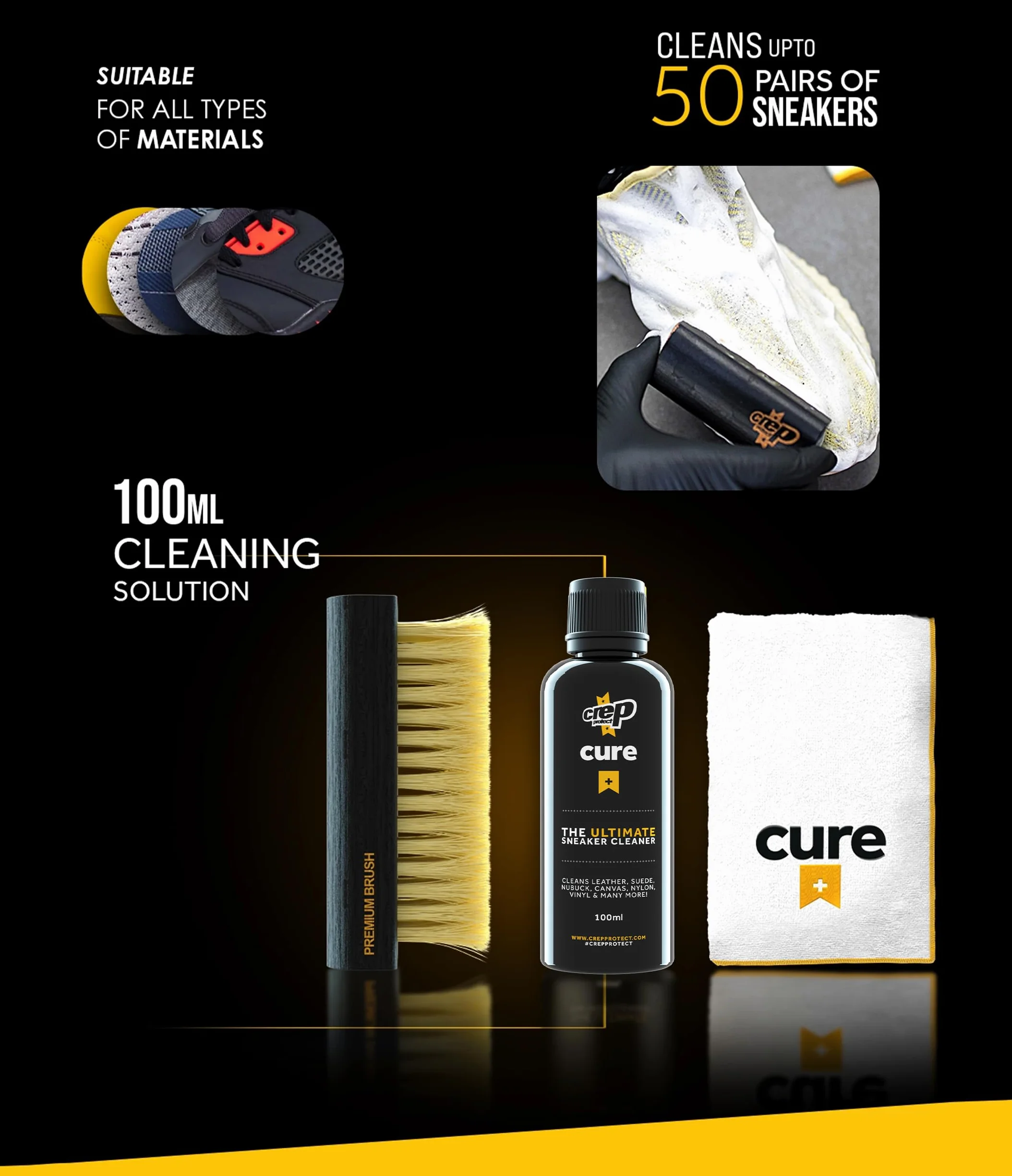 Crep Protect Unisex The Ultimate Shoe Care Box Pack Black