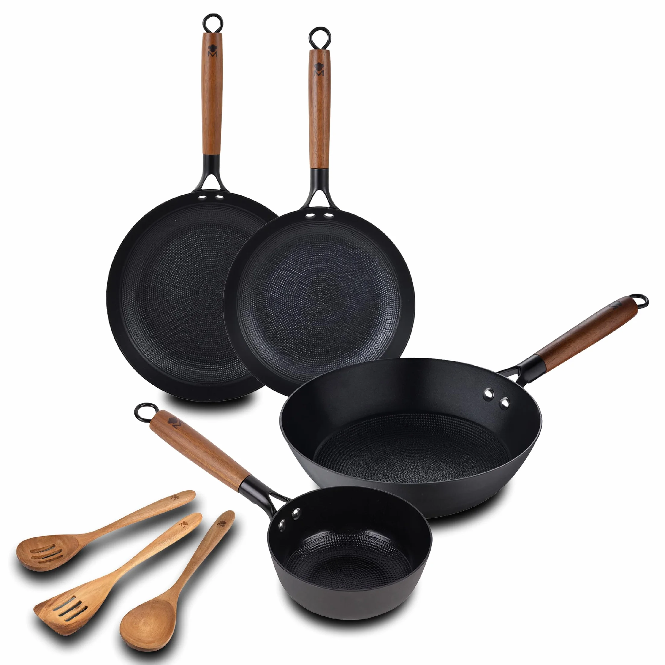 MasterPRO ODIN zestaw do gotowania: patelnia 28 cm, Wok 24 cm, patelnia 24 cm, rondel 16 cm, nieprzywierająca powłoka ceramiczna