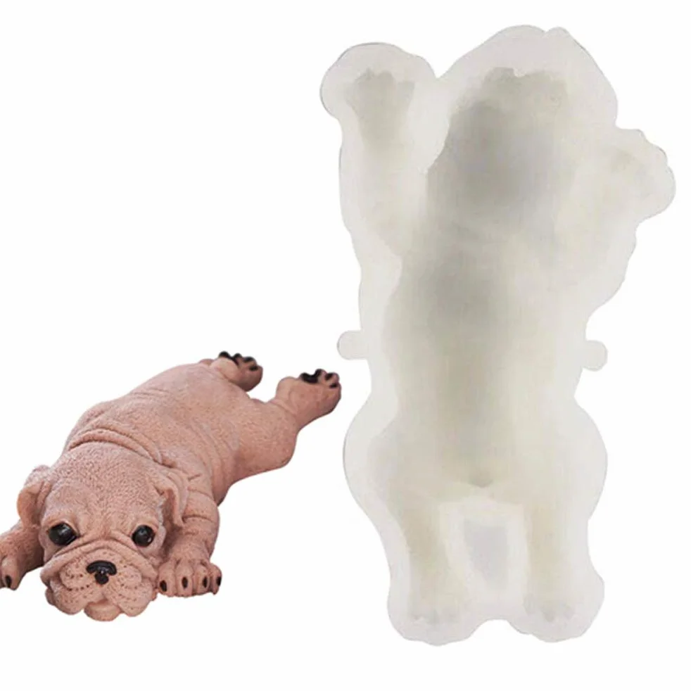 Silikonowa forma 3D Shar Pei DIY dekoracja ciasta musu czekoladowy lody kremowe