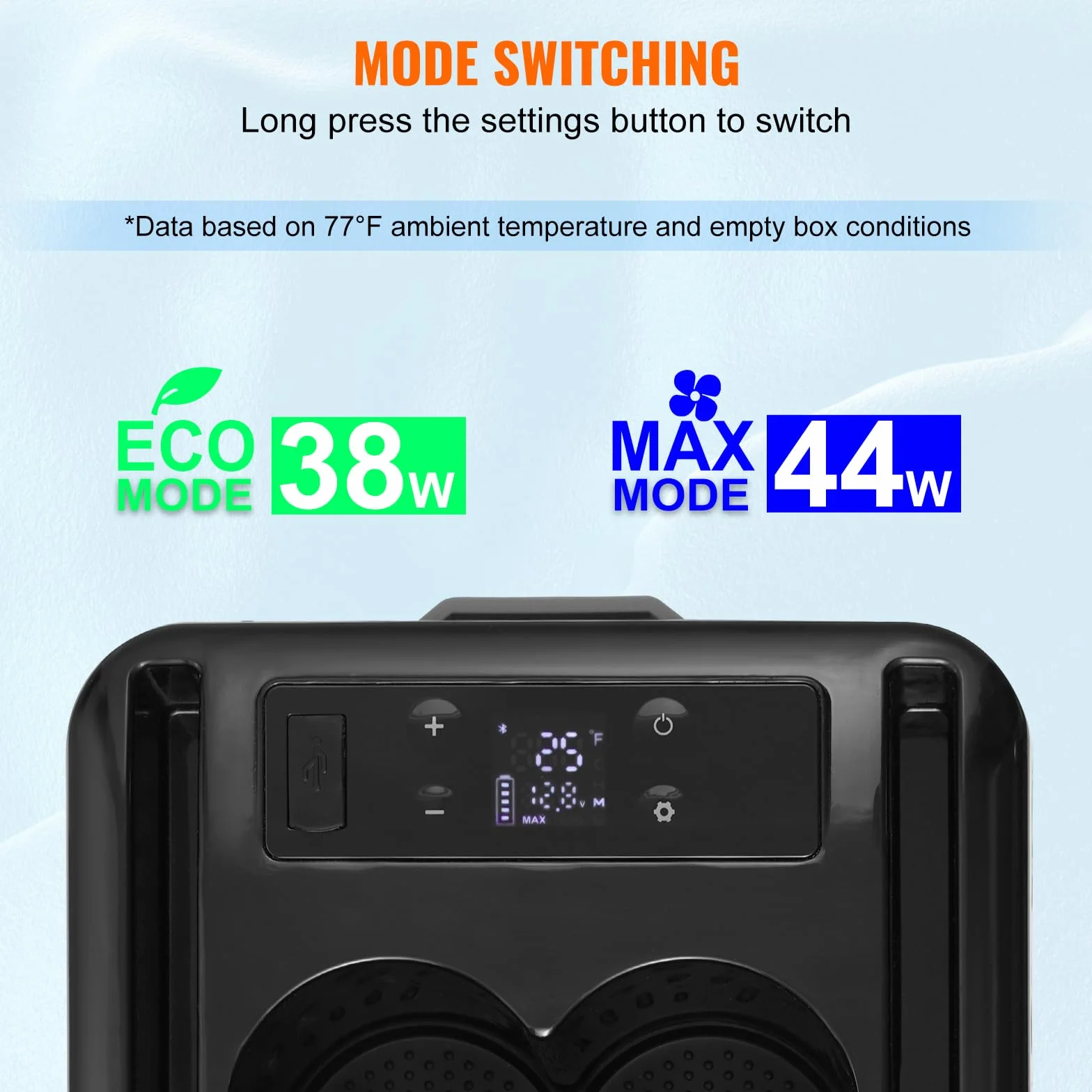 VEVOR Lodówka samochodowa 12V 15L przenośna zamrażarka -20°C do 20°C 12/24V DC 100-240V AC