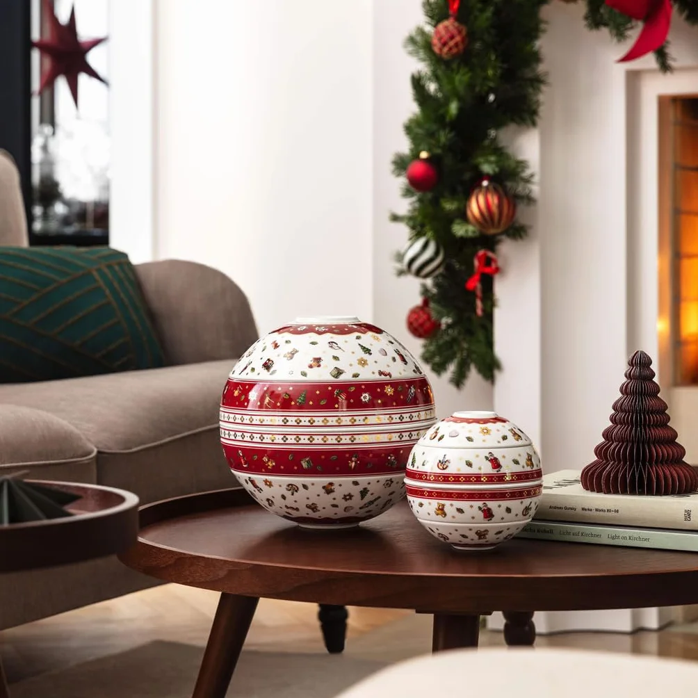 Villeroy & Boch – Toy's Delight La petite Boule, komplet naczyń porcelanowych, naczynia świąteczne, zestaw misek, można myć w zmywarce, można używać w kuchence mikrofalowej, wielokolorowy