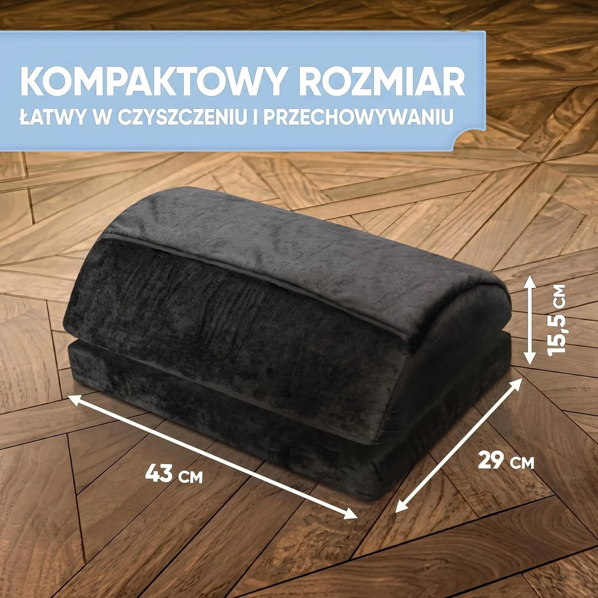 Björn&Schiller ergonomiczny podnóżek pod biurko regulowana wysokość poduszka na nogi z kieszenią
