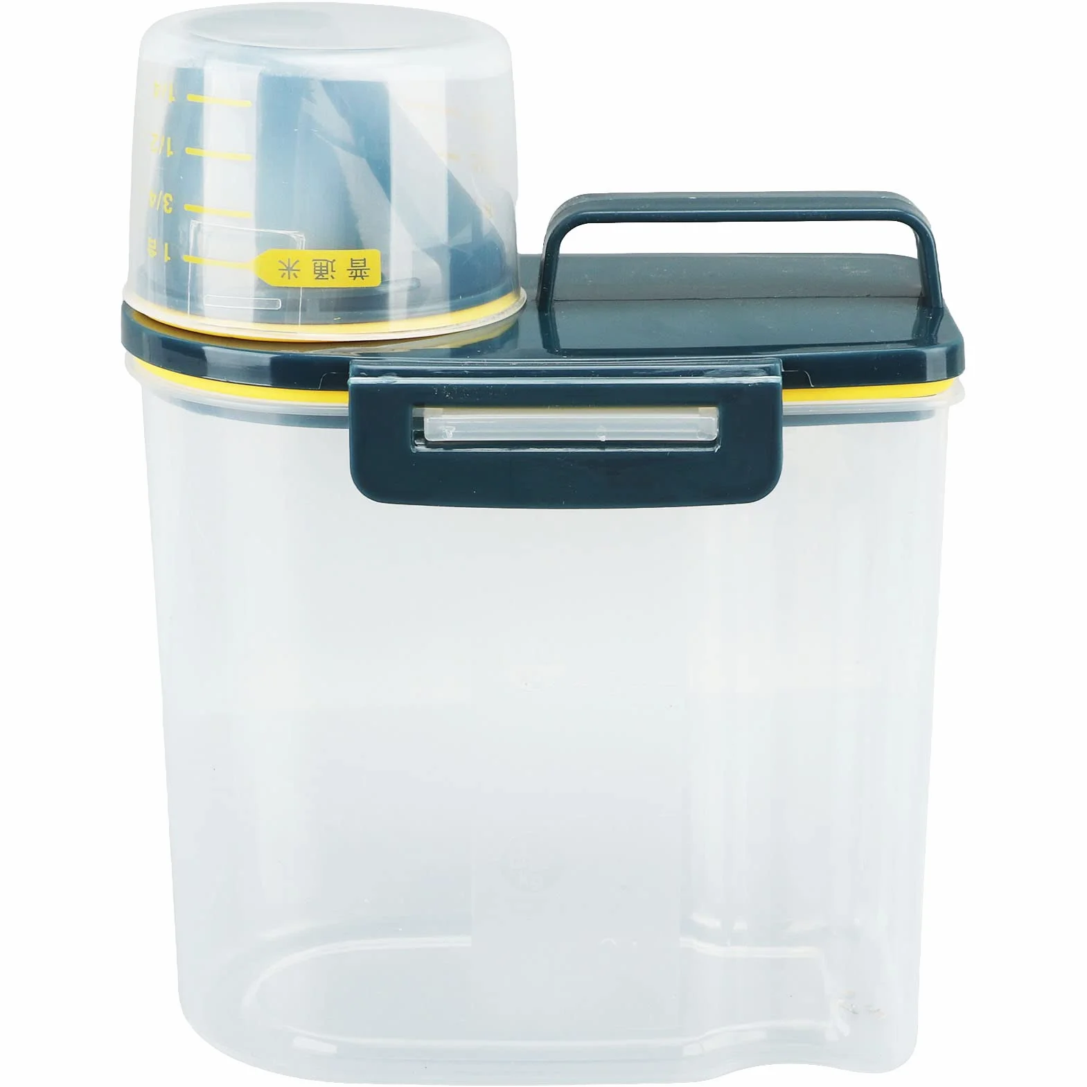Pojemnik do przechowywania ryżu 1,5 kg z miarką Bez BPA Zielony