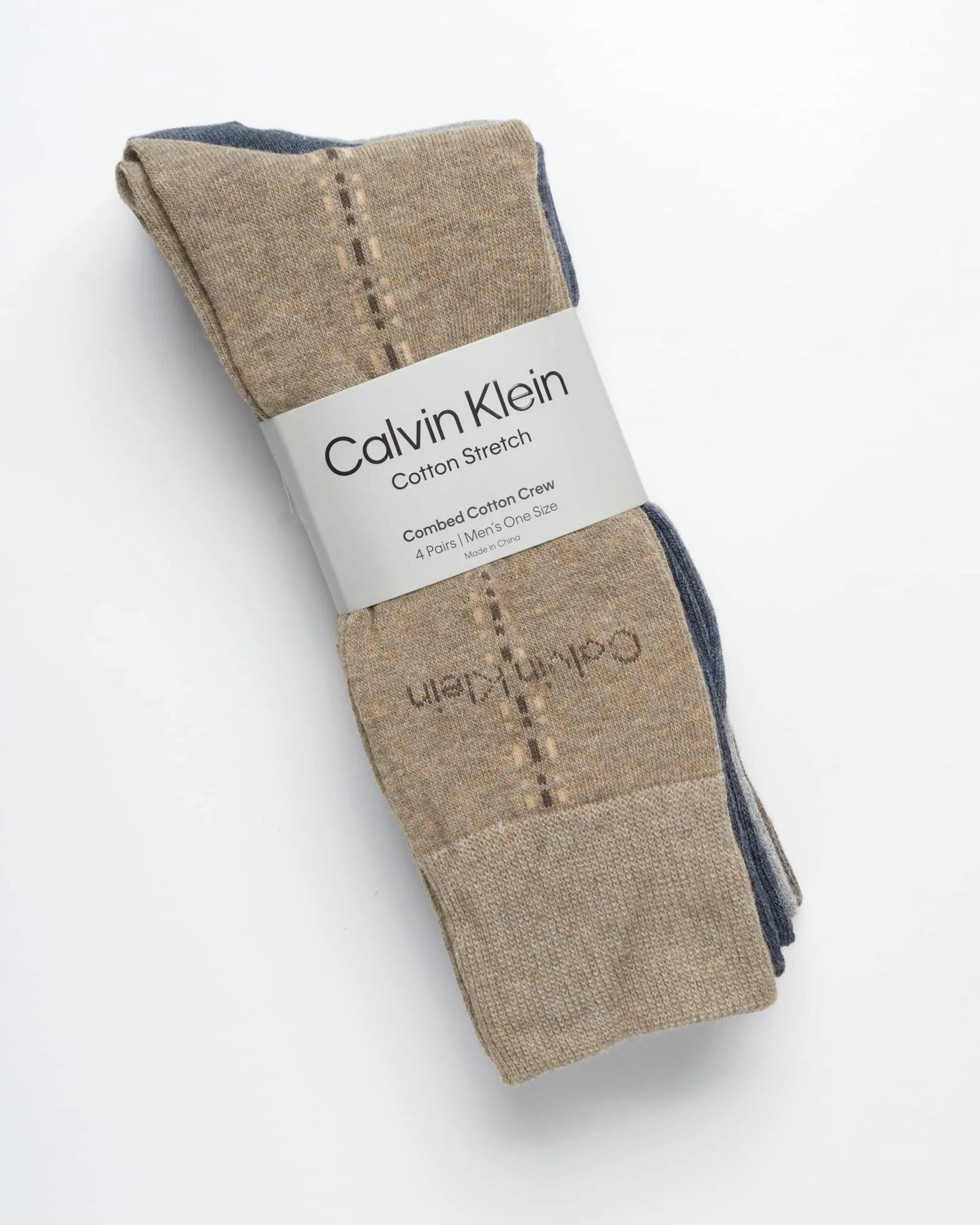 Calvin Klein Męskie skarpety do sukienki - skarpety z mieszanki bawełny: wzory i bryły (4 sztuki)
