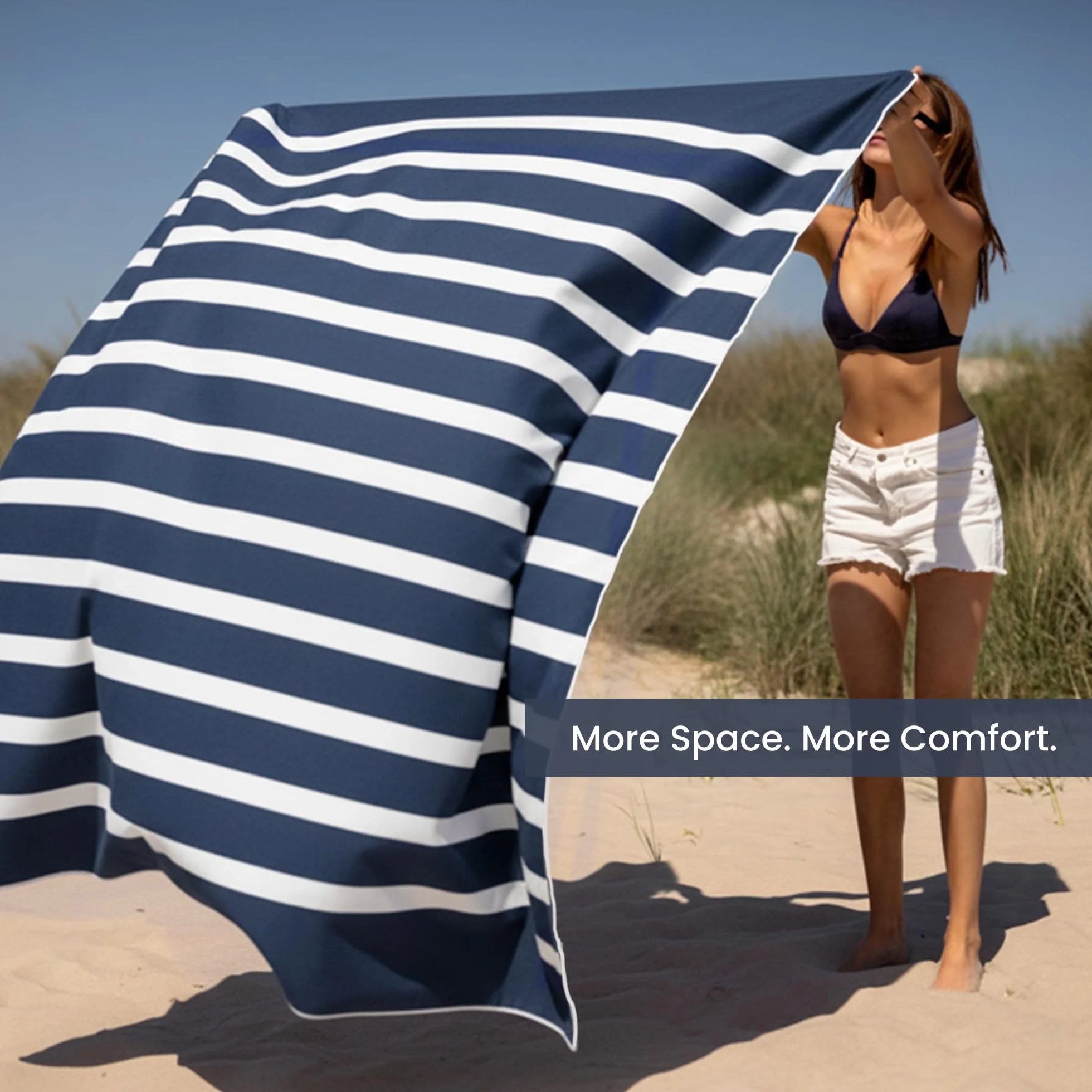SummerSand Ręcznik Plażowy z Mikrofibry XXL 180x160 cm Szybkoschnący Odporny na Piasek Kompaktowy Lekki