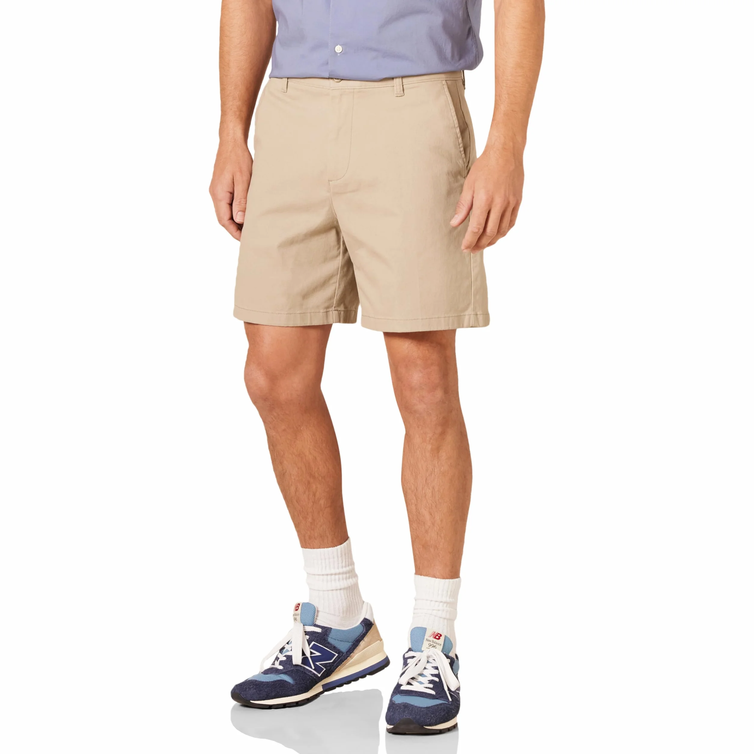 Amazon Essentials Mężczyźni Classic-Fit 17.8 cm komfortowe rozciągliwe chinosy