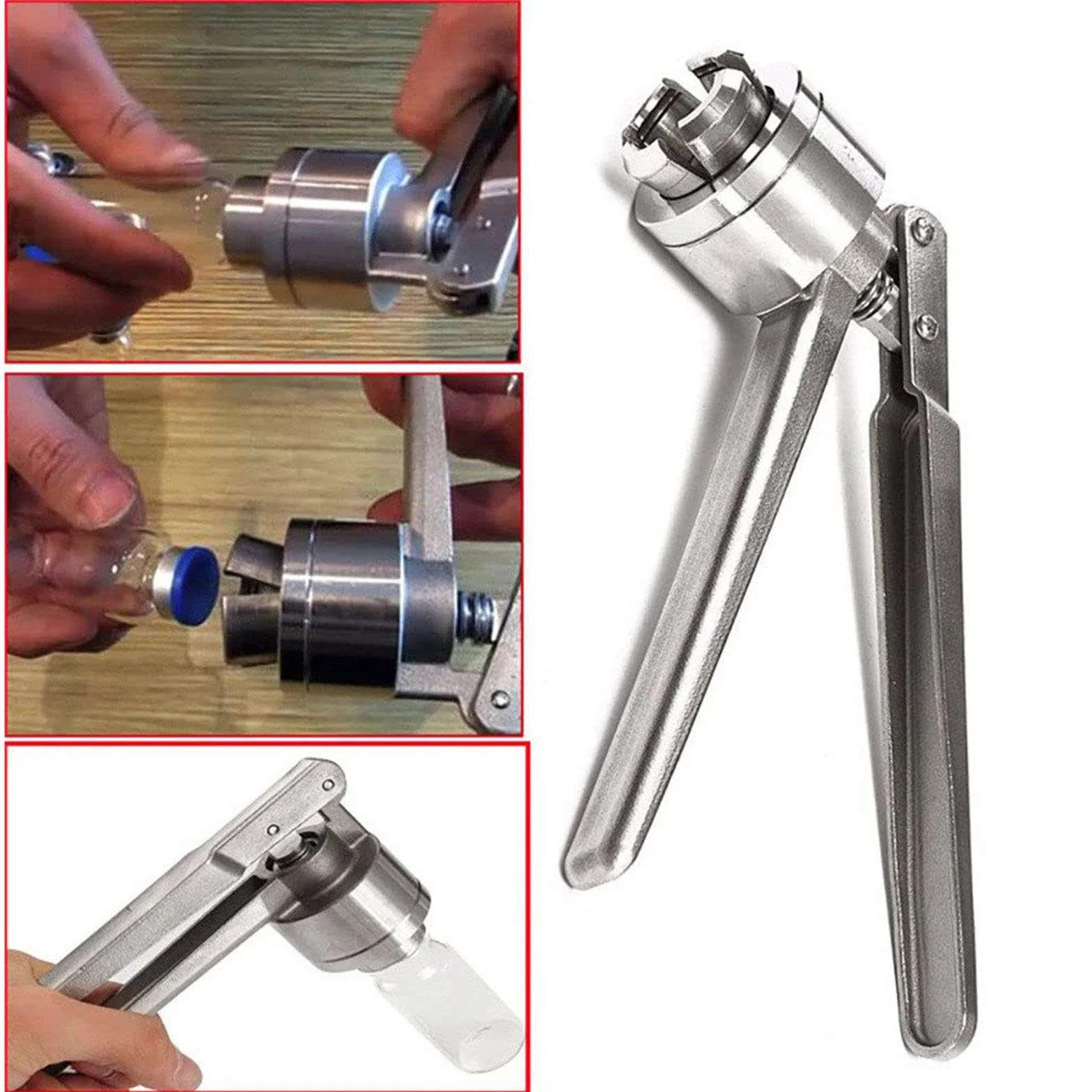 Zaciskarka Do Fiolek 13-32mm Pełna Aluminiowa Przenośna Maszyna Uszczelniająca Medyczna Stal Nierdzewna 304 B-28mm