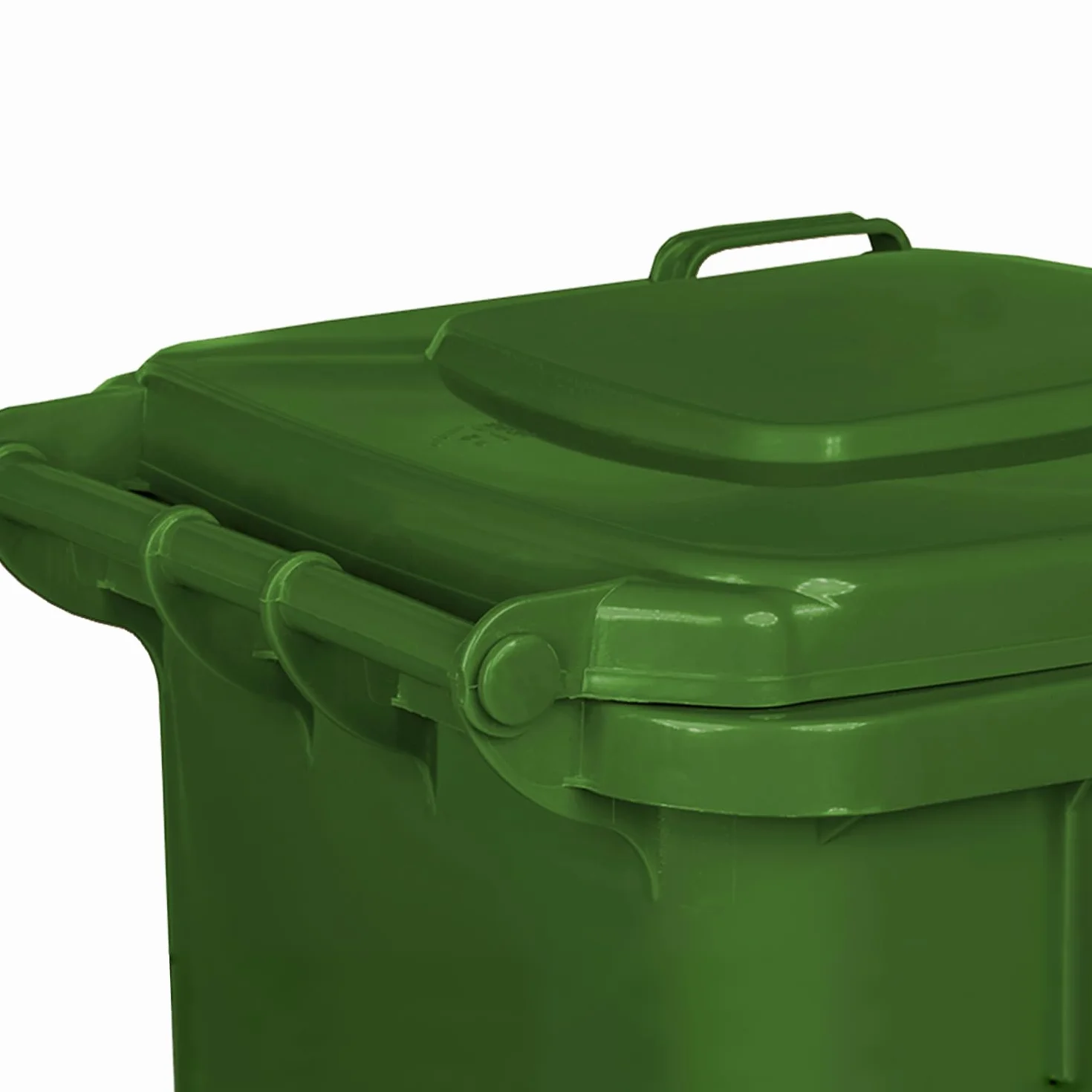 Kosz na kosz na śmieci pojemnik na śmieci | 120 litrów | z kołami | Mechaniczny system podnoszenia | plastik | zielony kolor