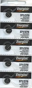 Energizer 371 / 370 Silver Oxide Watch Battery (5 sztuk w opakowaniu) by Energizer