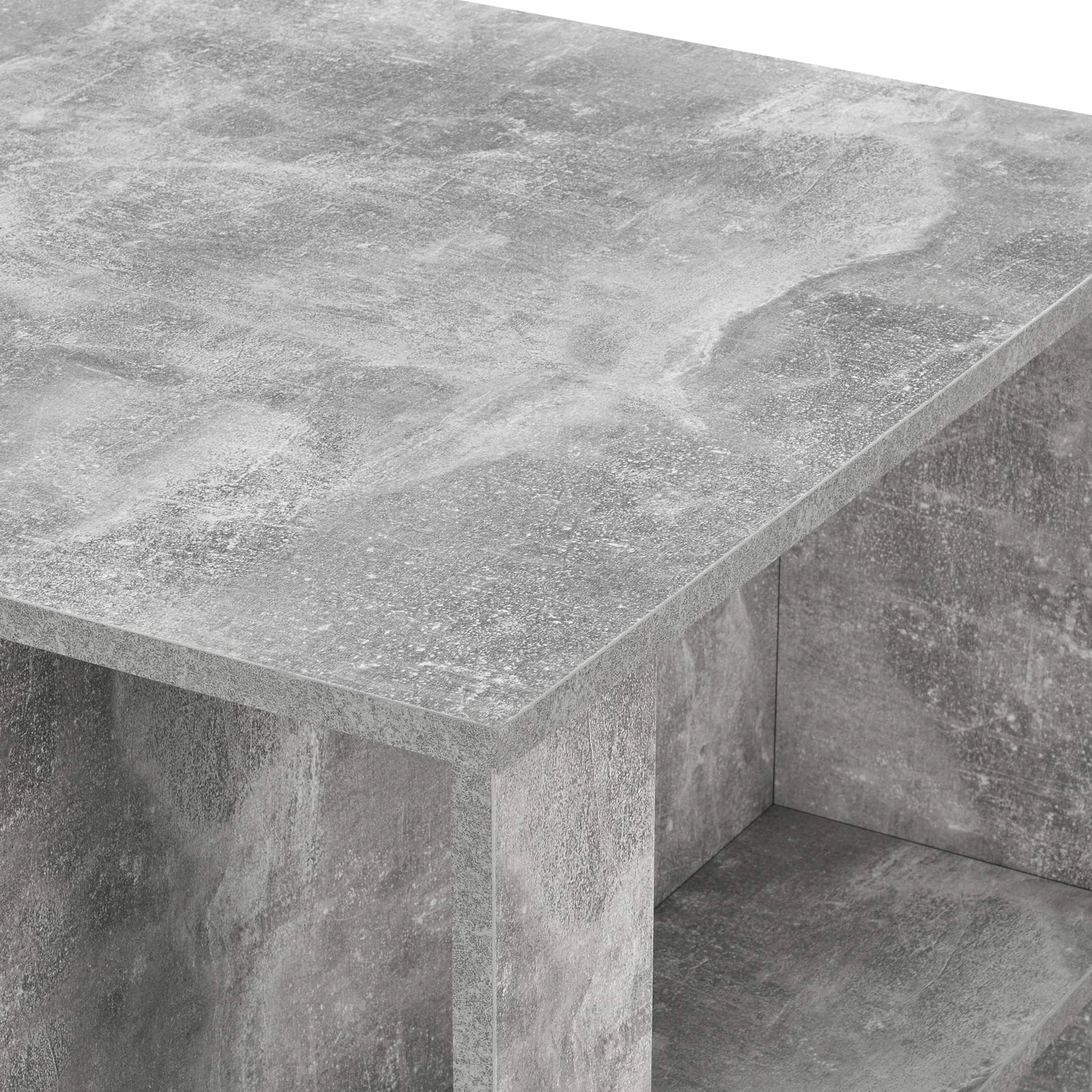 Stół barowy ze zintegrowanym barkiem 120 x 60 x 106 cm 3 półki blat betonowy