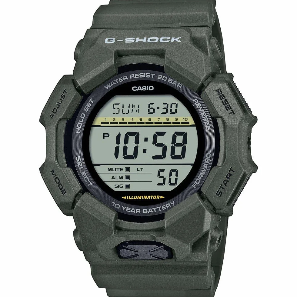 Casio Mieszany analogowy zegarek kwarcowy z paskiem GD-010-3ER, zielony, pasek, Zielony, pasek