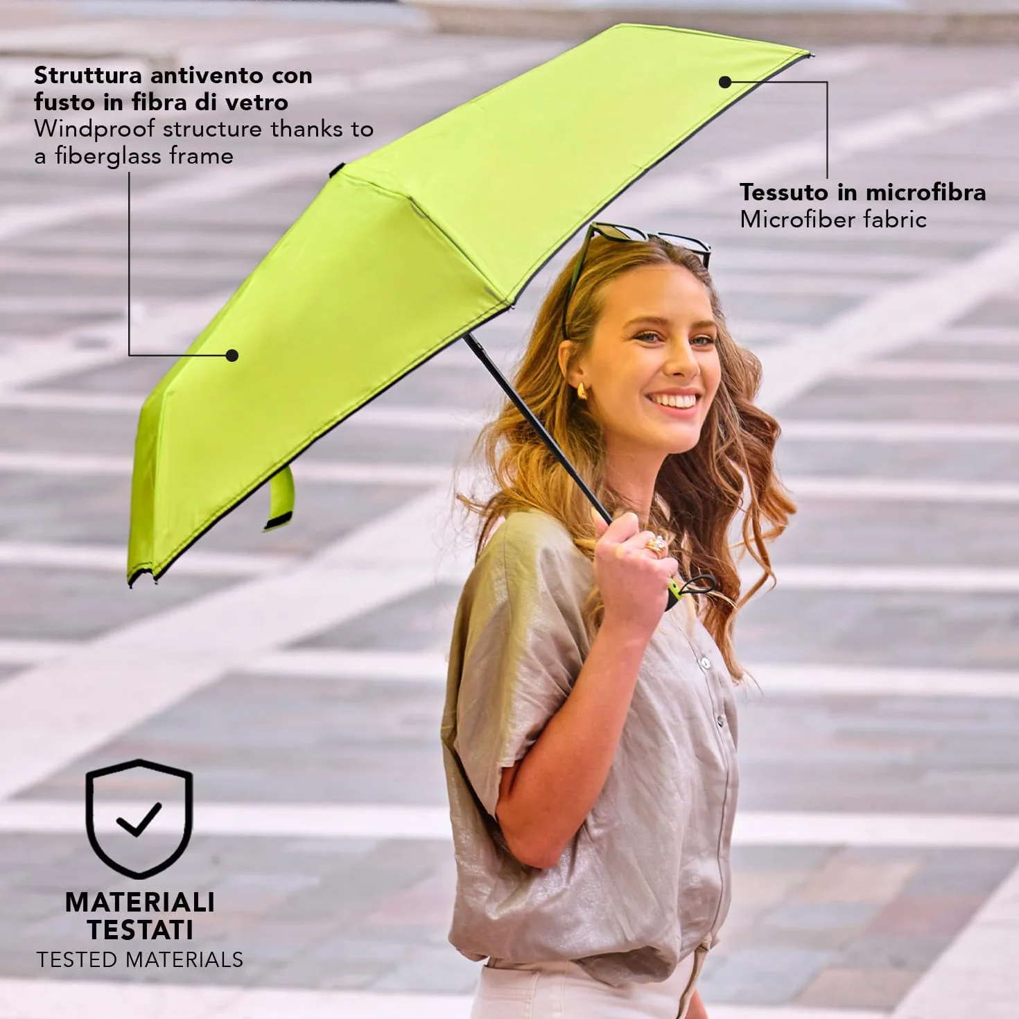 Parasol Składany Damski Wiatroodporny Przyciemniany - Parasolka Kobieca z Automatycznym Systemem Otwierania i Zamykania - Parasol Kieszonkowy Podróżny - Średnica 98 cm - Perletti