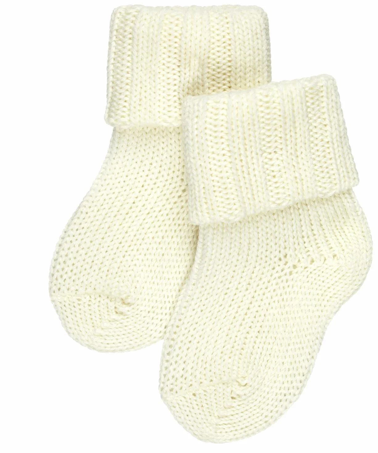 FALKE Uniseks - niemowlęta Skarpety Flausch B So Bawełna, Wełna jednokolorowe 1 Para, Biały Off-White 2040, 62-68