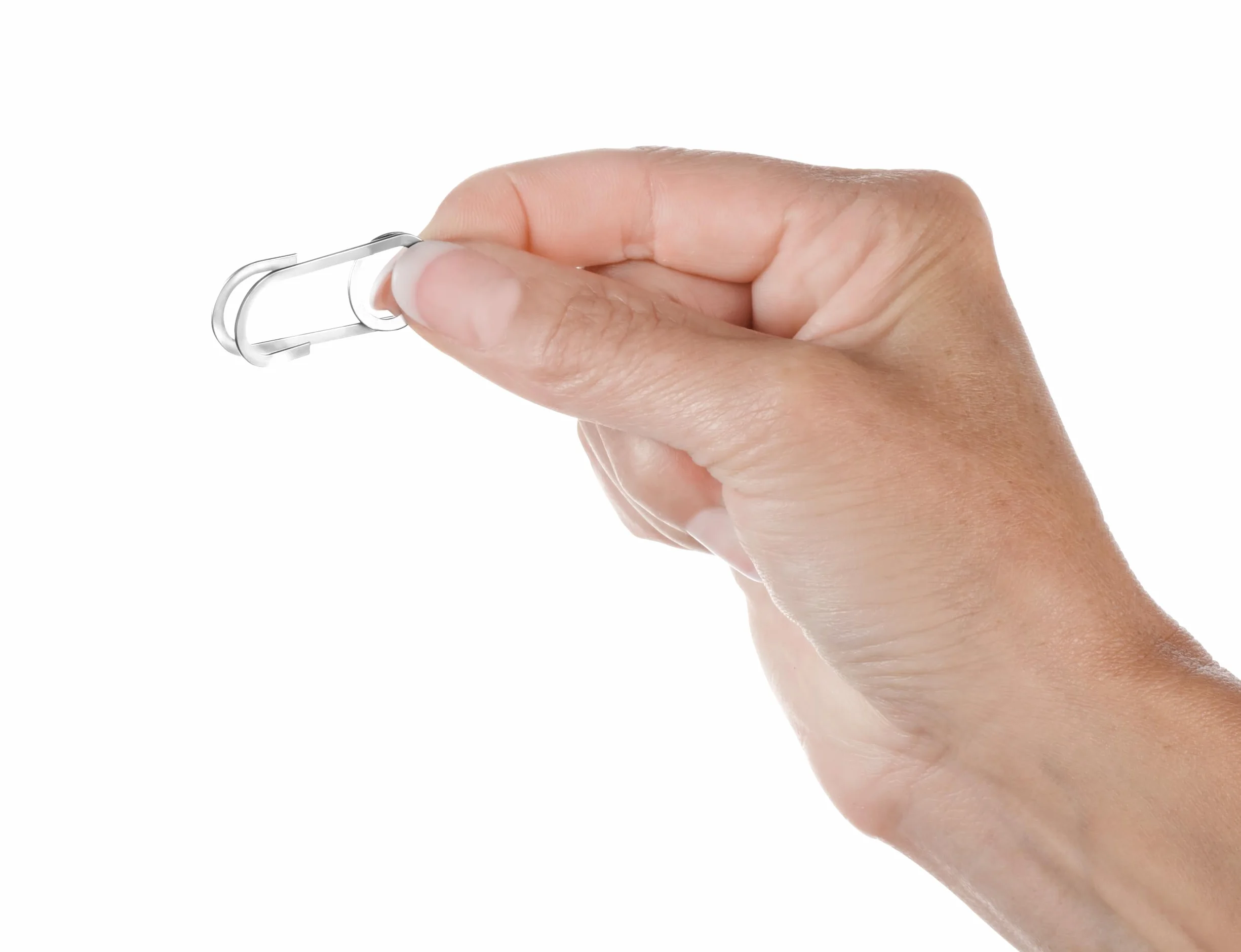 Troika Nail Guard Easy – Brelok do kluczy z szybkim zwalnianiem z 3 pierścieniami przyjaznymi dla paznokci, Srebrny, 6 x 3,5 x 0,8 cm
