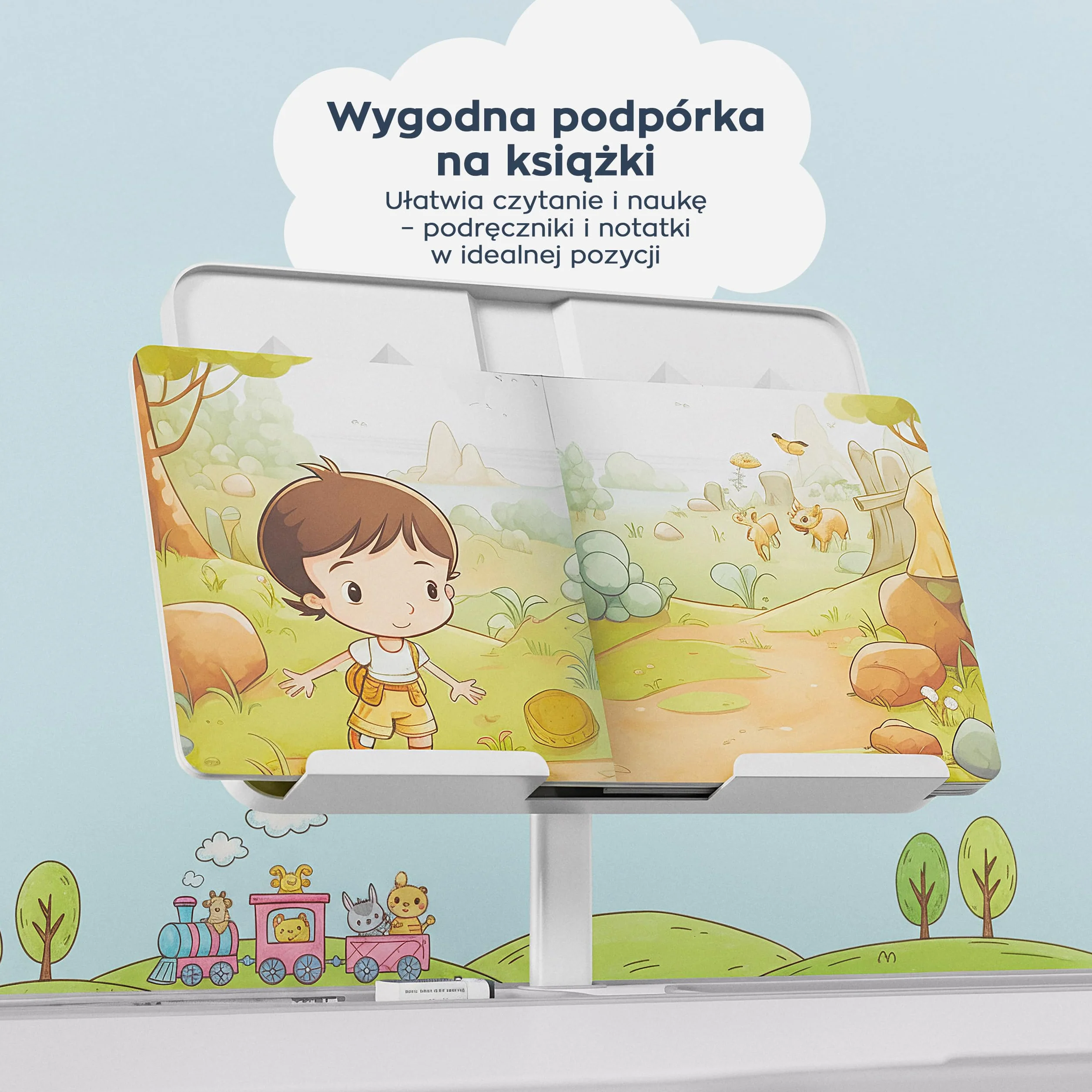 MARK ADLER Study 3.0 ergonomiczne biurko dziecięce z regulacją wysokości i pochylanym blatem