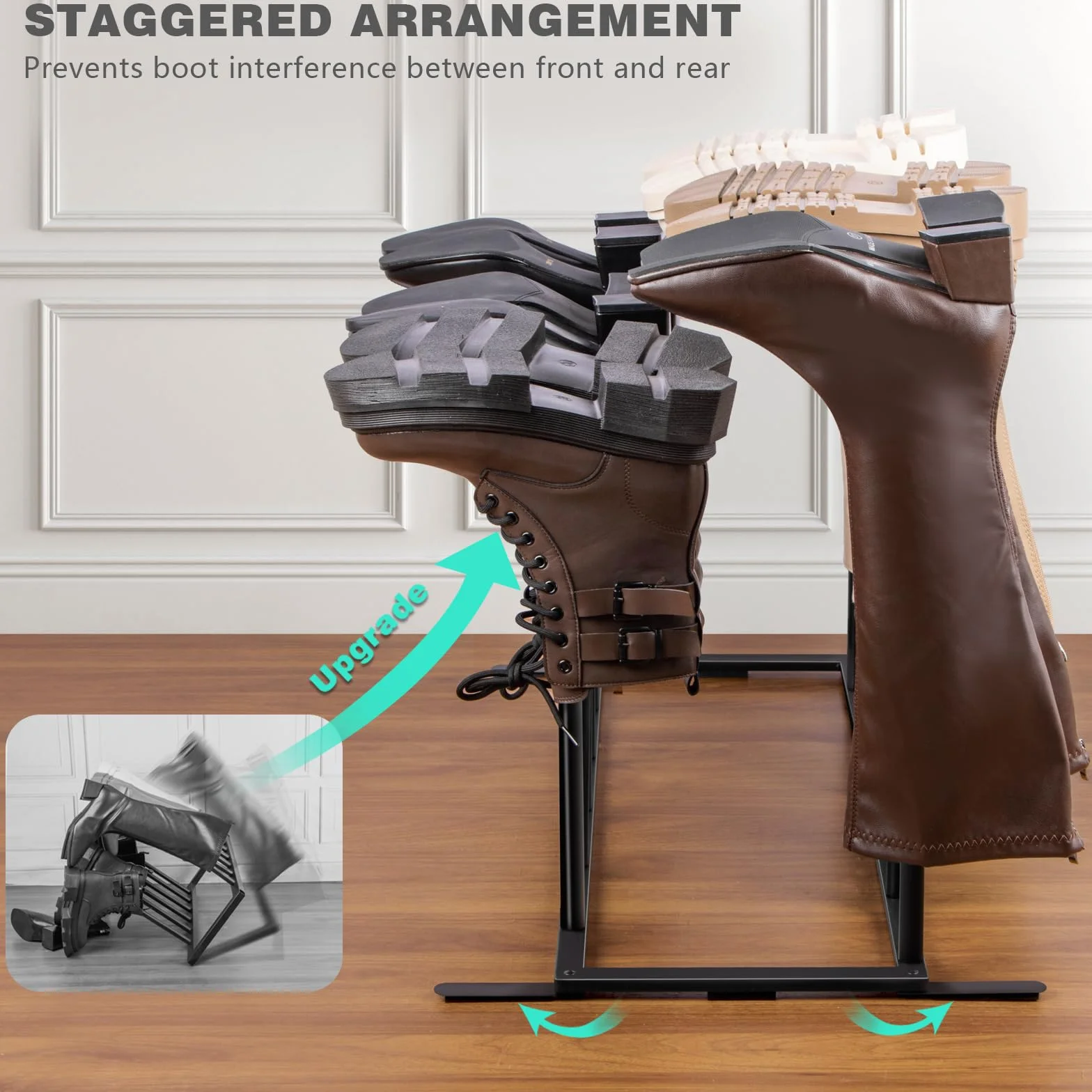 Metalowy stojak na buty ANBOXIT Welly do 6 par