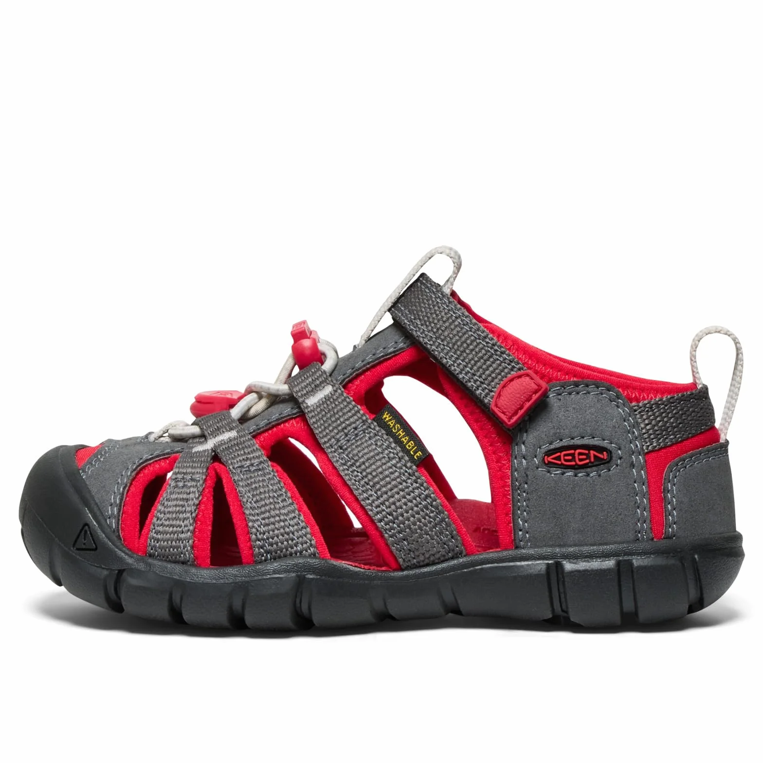 KEEN Seacamp 2 CNX sandały unisex dla dzieci i młodzieży, Szary magnes czerwony dywan, 30 EU