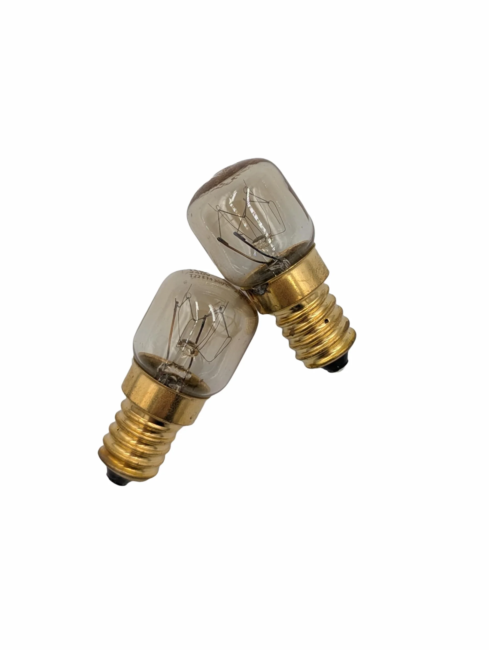 Lampa do piekarnika, 15 W, E14, T22, 240 V, odporna na temperaturę do 300 °C, ciepła biel (2300 K) – 2 sztuki w opakowaniu, niezawodna i energooszczędna, do kuchenek mikrofalowych, inkubatorów