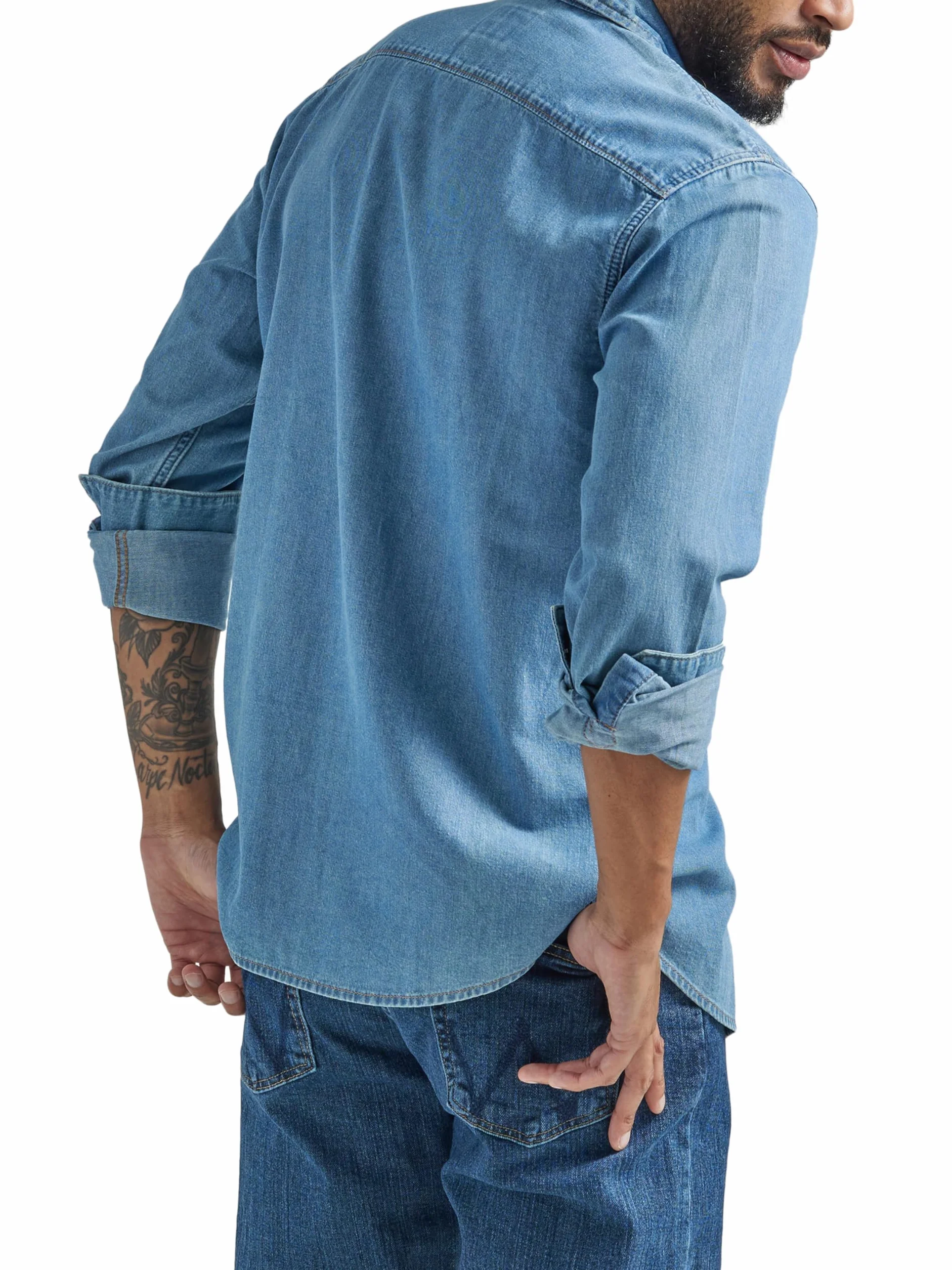 Wrangler Męska kultowa koszula dżinsowa o regularnym kroju, XXL
