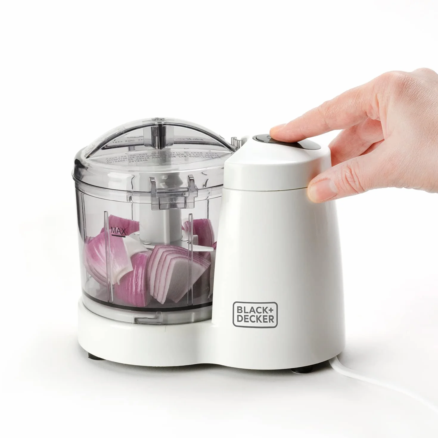 Black + DECKER rozdrabniacz BXCH120E 120 W 350 ml stal nierdzewna biały/szary