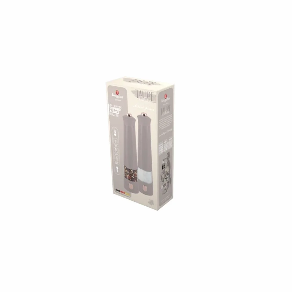 Berlinger Haus Zestaw 2 elektrycznych młynków do soli i pieprzu taupe Collection