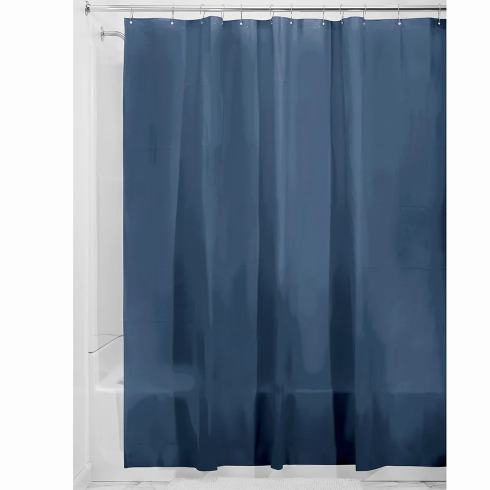 iDesign 3.0 Podszewka zasłony prysznicowej 183 x 183 cm PEVA odporna na pleśń granatowa