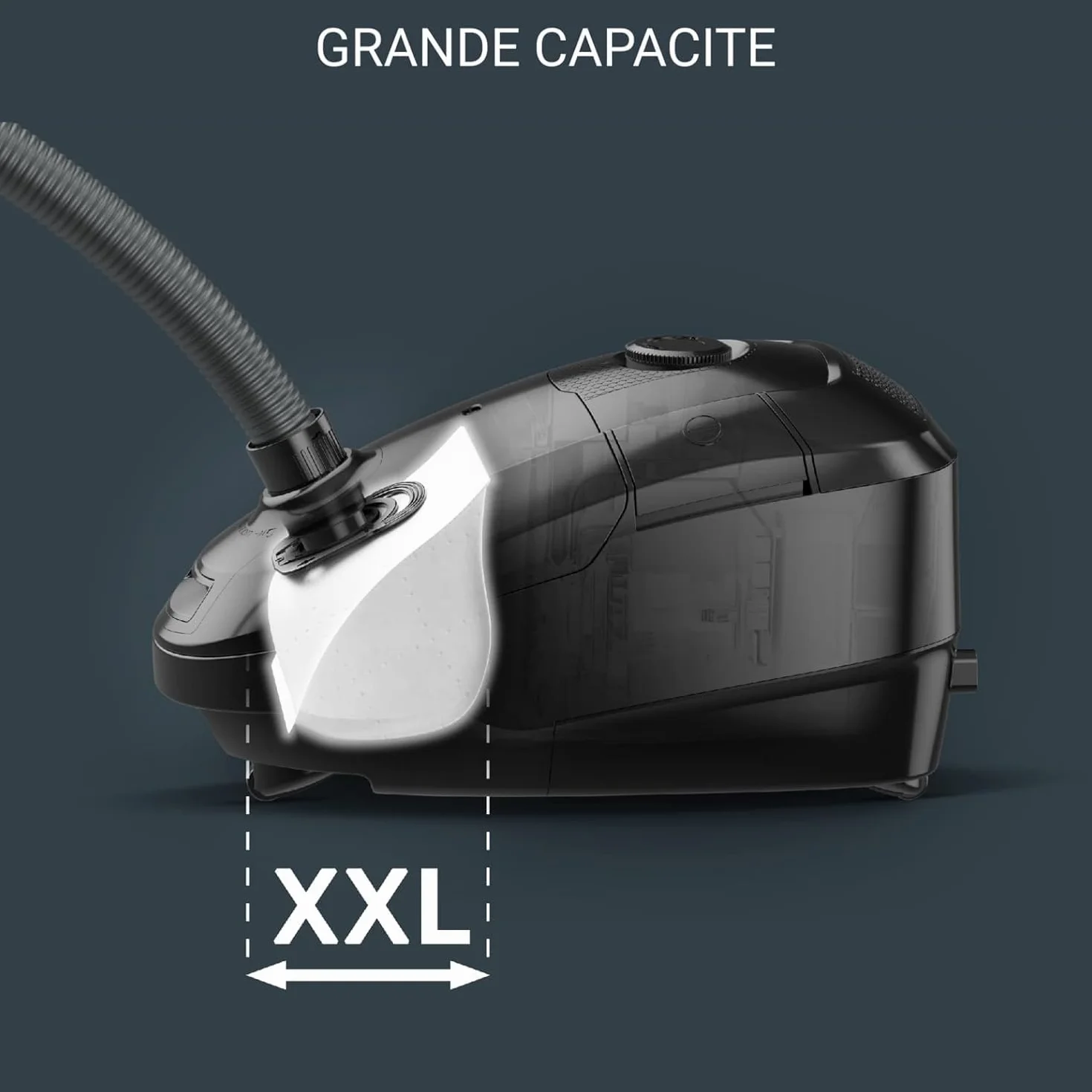Rowenta RO3143 Power XXL odkurzacz podłogowy z workiem | 900 W | worek na kurz 4,5 l | promień działania 12 m | 3-stopniowe filtrowanie | w zestawie dysza do parkietu, ssawka szczelinowa 2 w 1, dysza