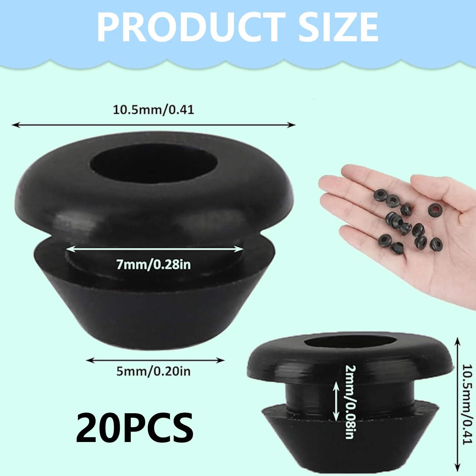 Gumowe nóżki do kuchenek kempingowych kompatybilne z Dometic Smev Thetford 5 mm