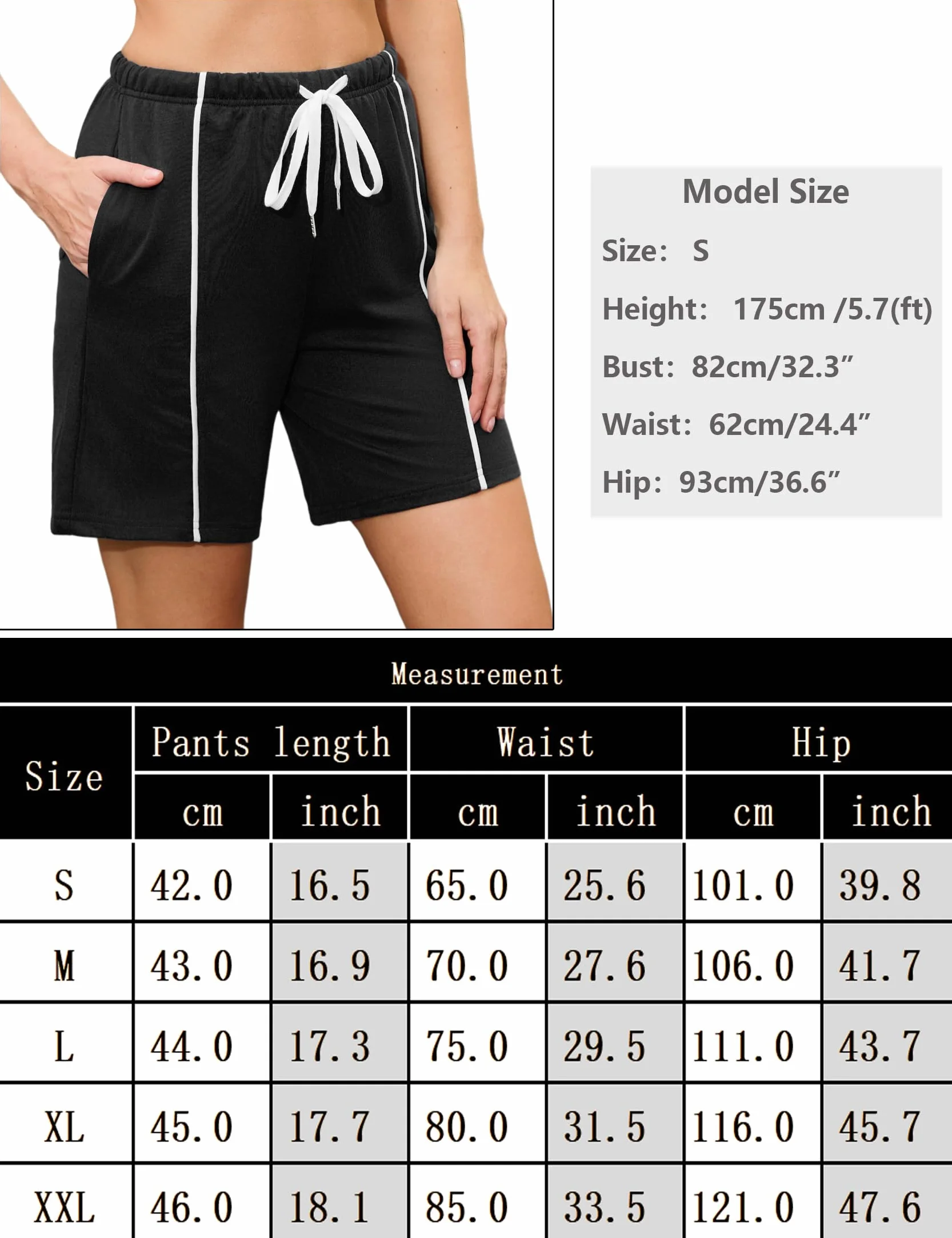 Damskie spodenki do biegania Lounge Gym Athletic Sport Dres spodnie z wysokim stanem wędrówki jogging spodenki dresowe z kieszeniami
