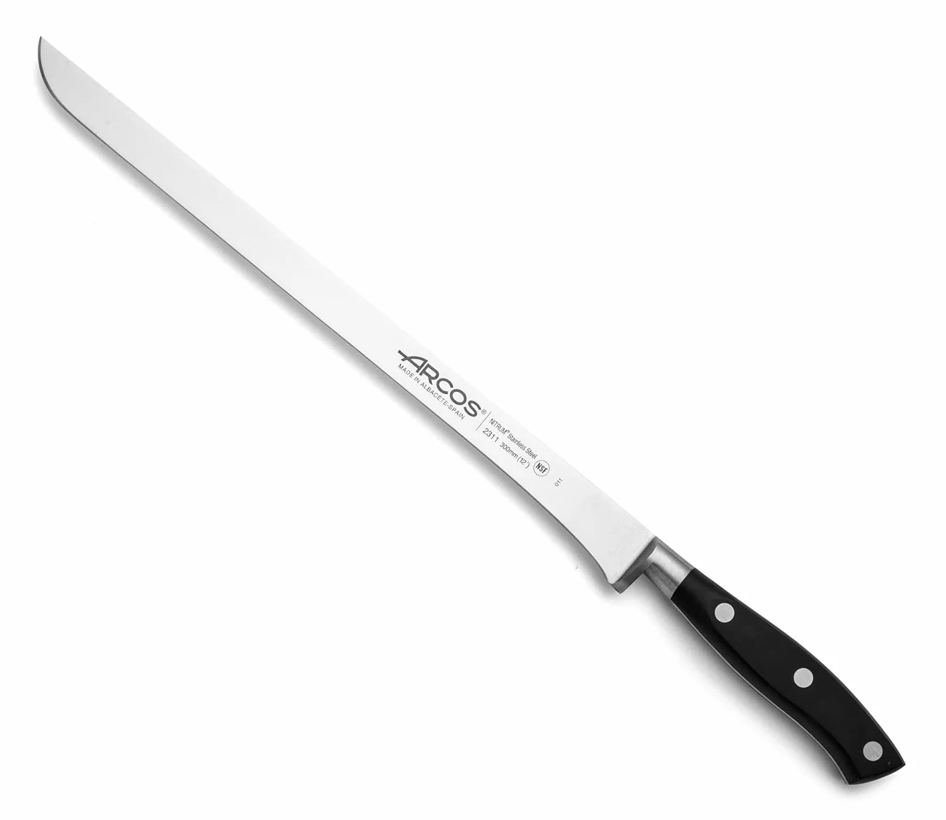 Arcos Riviera nóż do krojenia szynki kuta stal nierdzewna 300 mm