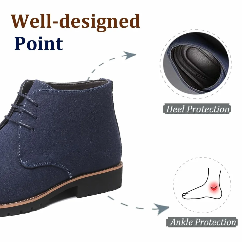 Męskie Zamszowe Sznurowane Buty Oxford Klasyczne Biznesowe Botki Chelsea Outdoor Casual Wytrzymałe Buty Turystyczne Chukka